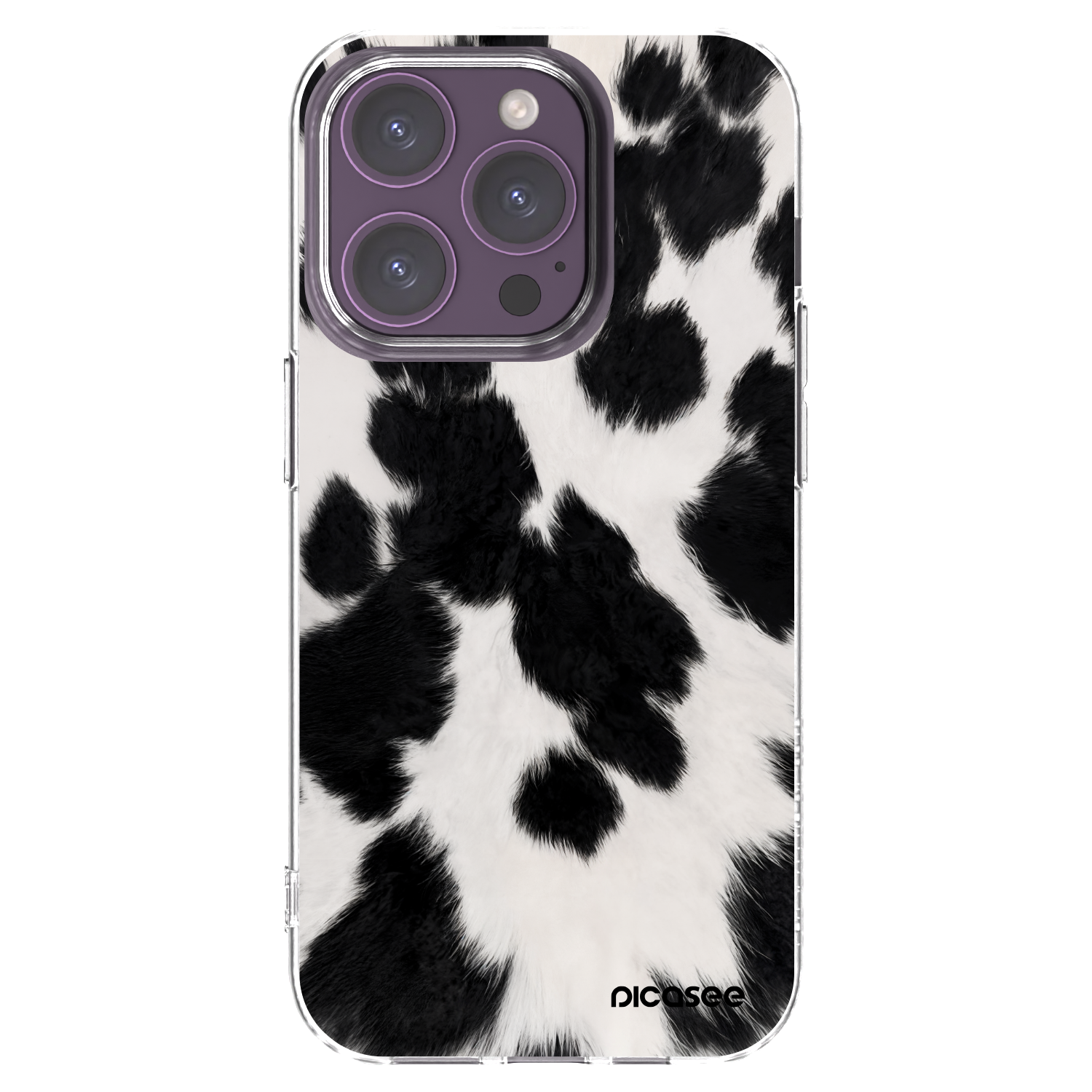 Picasee silikonska prozirna maskica za Apple iPhone 14 Pro - Black Moo