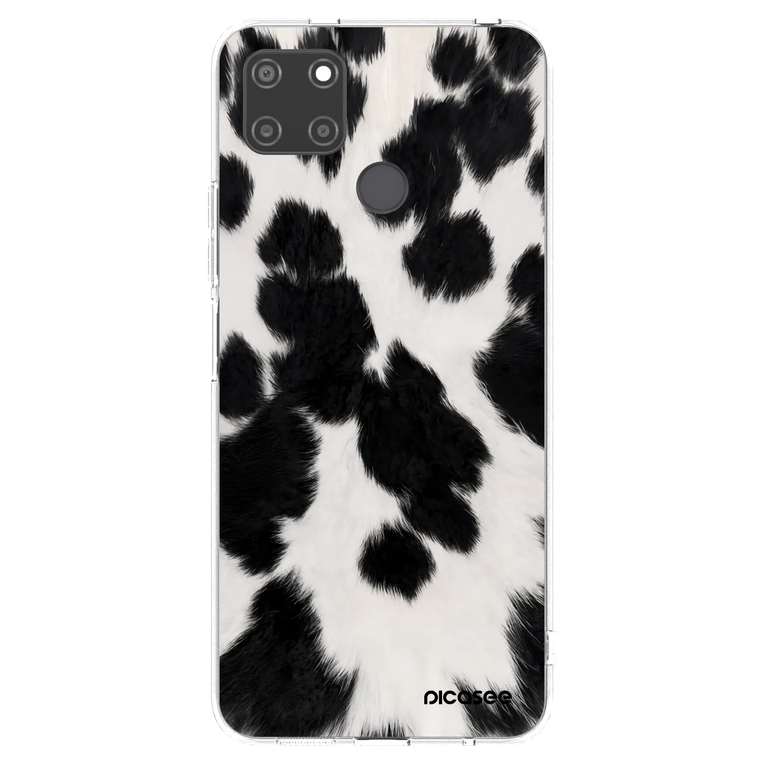 Picasee silikonska prozirna maskica za Realme C21Y - Black Moo