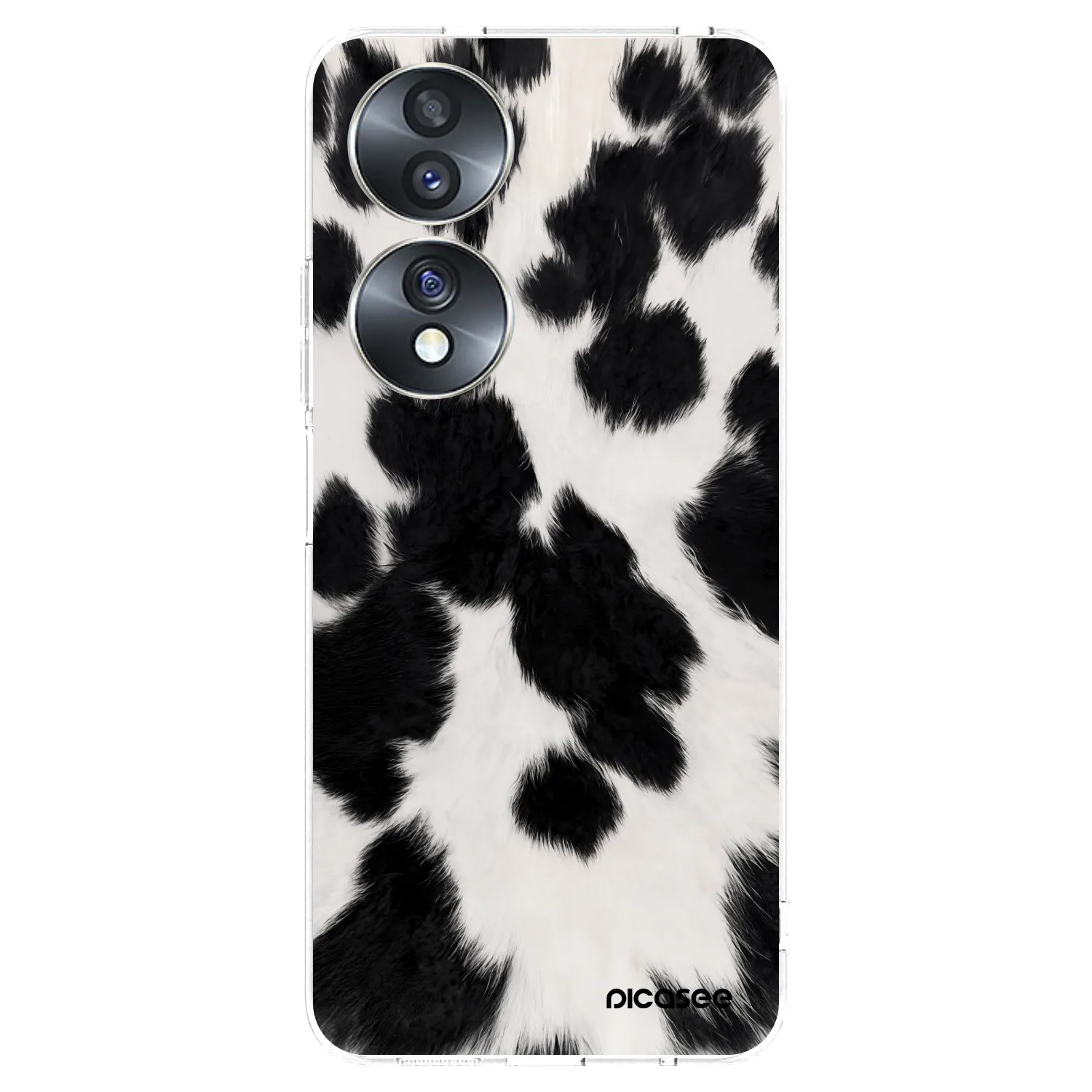 Picasee silikonska prozirna maskica za Honor 70 - Black Moo
