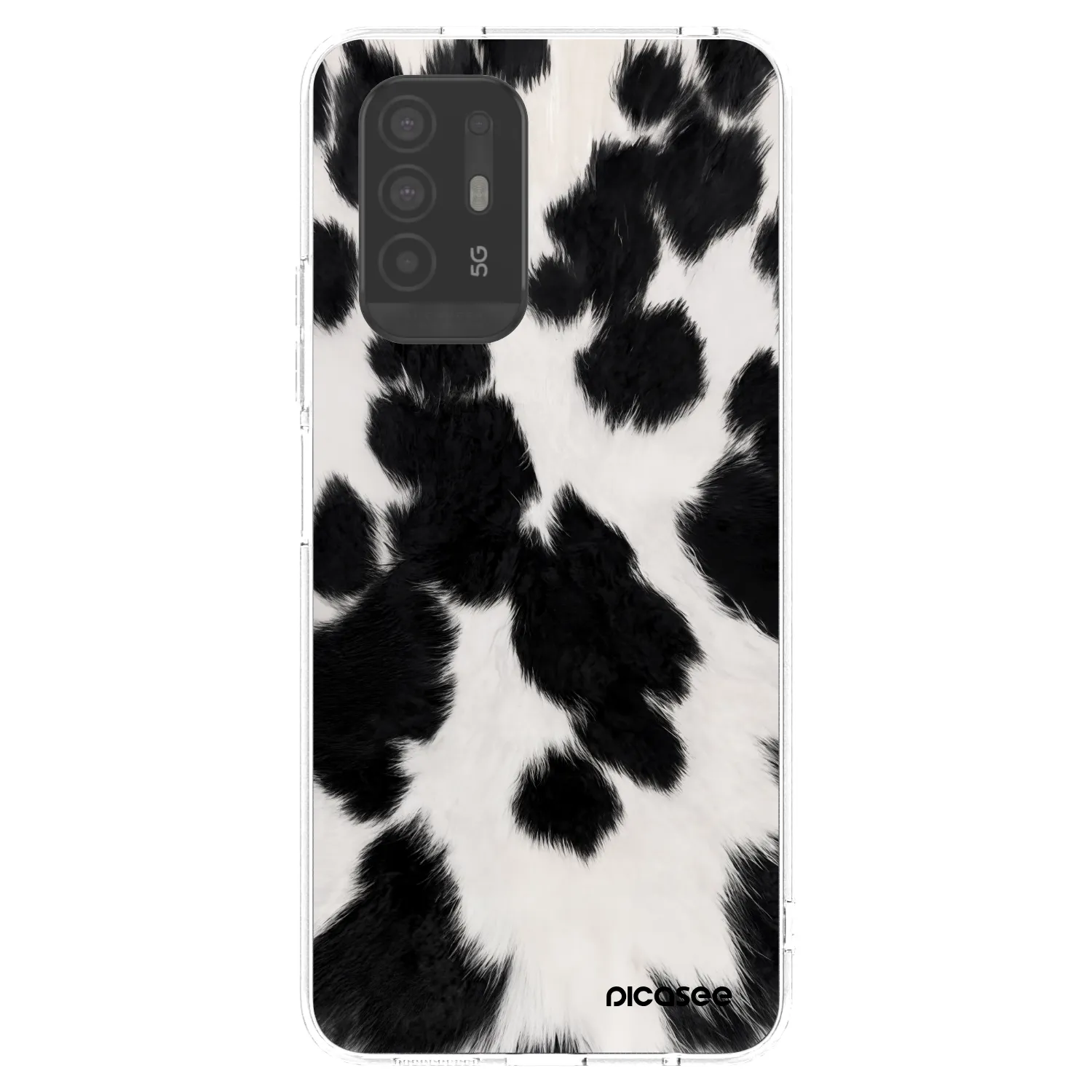 Picasee silikonska prozirna maskica za OPPO A94 5G - Black Moo