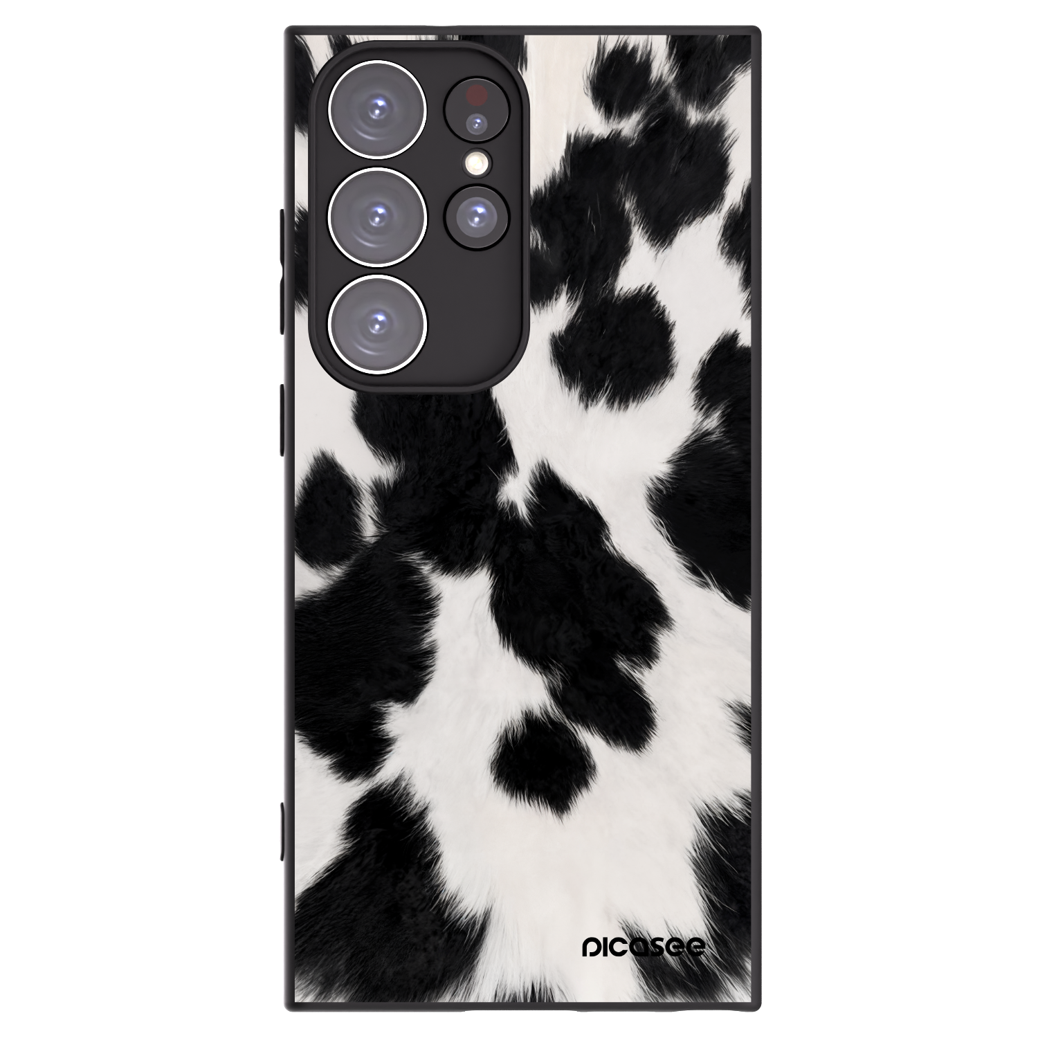 Picasee crna silikonska maskica za Samsung Galaxy S23 Ultra 5G - Black Moo