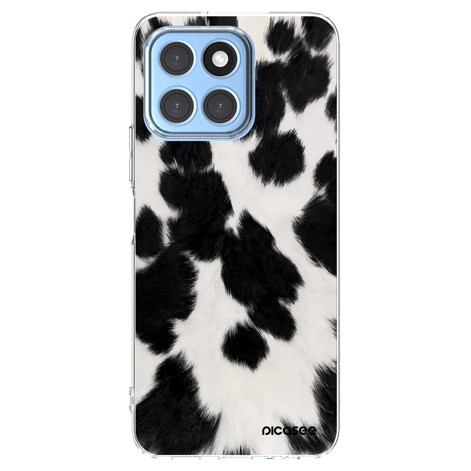 Picasee silikonska prozirna maskica za Honor X8 5G - Black Moo