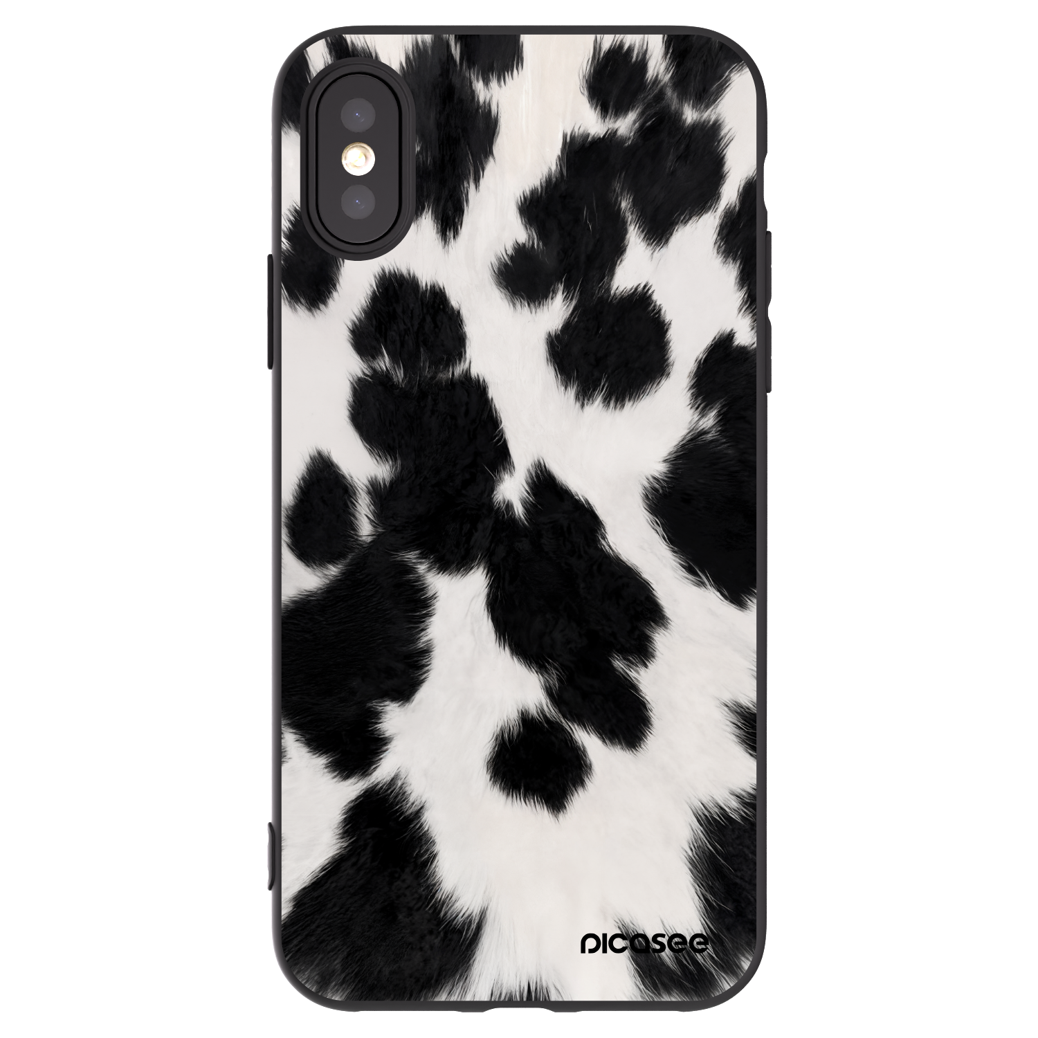 Picasee crna silikonska maskica za Apple iPhone X/XS - Black Moo