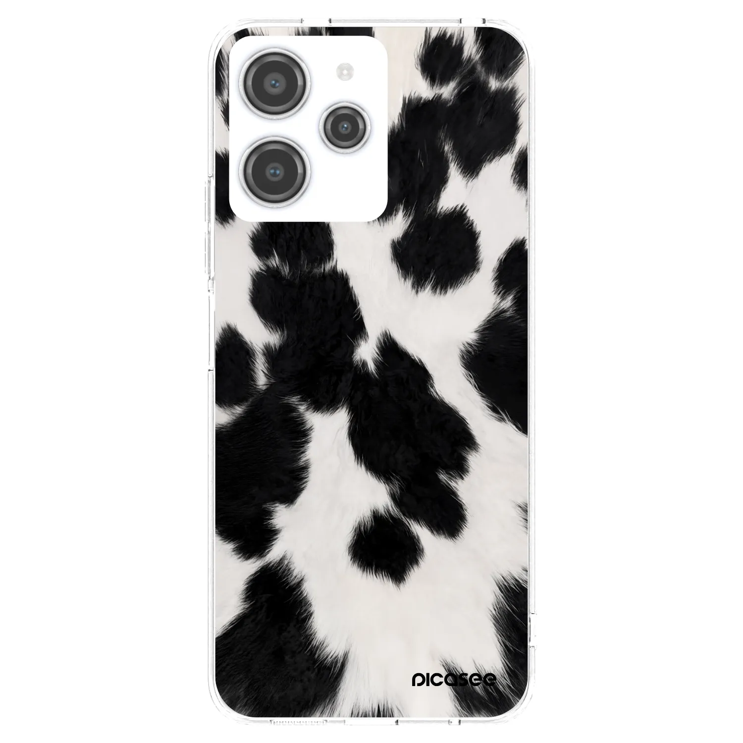 Picasee silikonska prozirna maskica za Xiaomi Redmi 12 4G - Black Moo