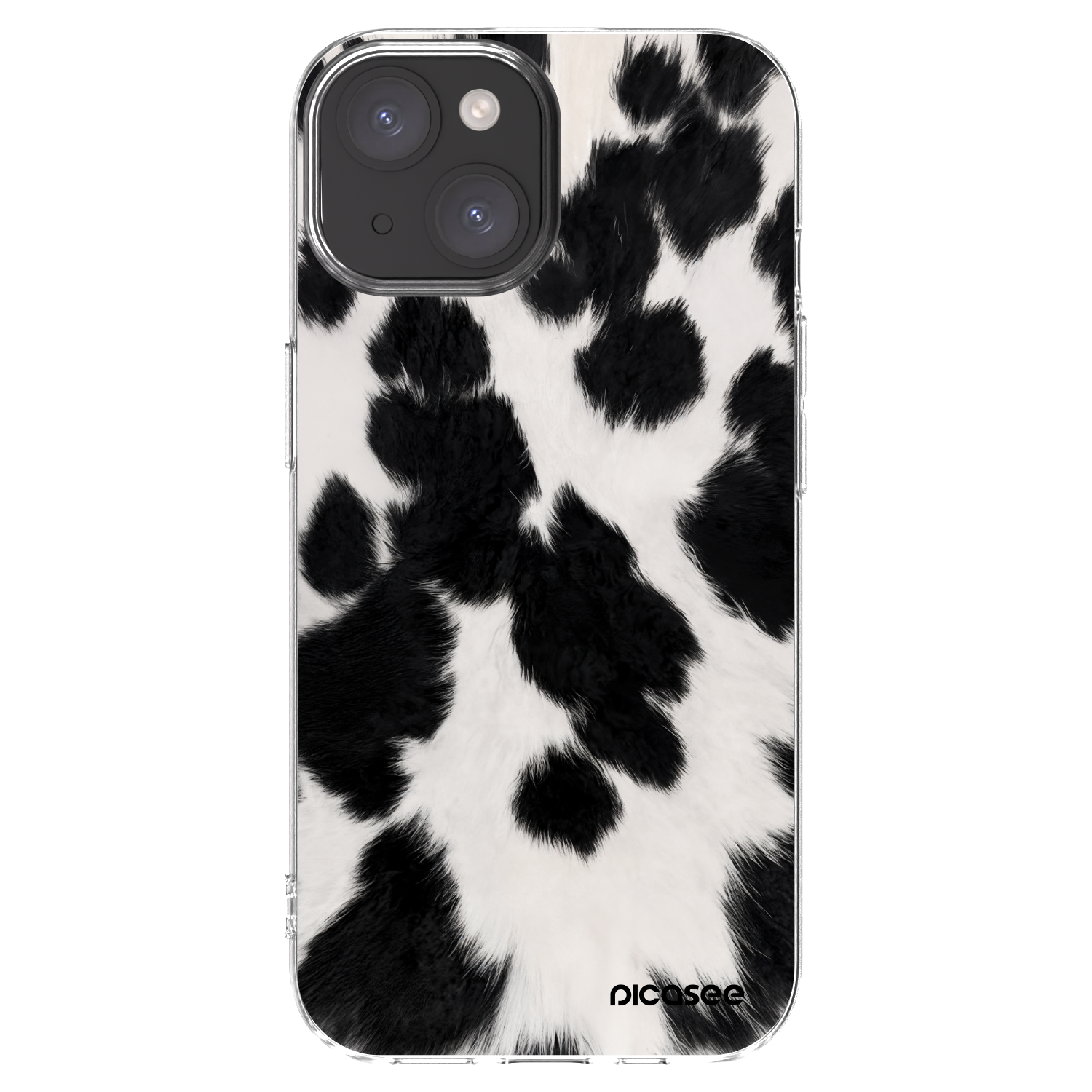 Picasee silikonska prozirna maskica za Apple iPhone 15 - Black Moo