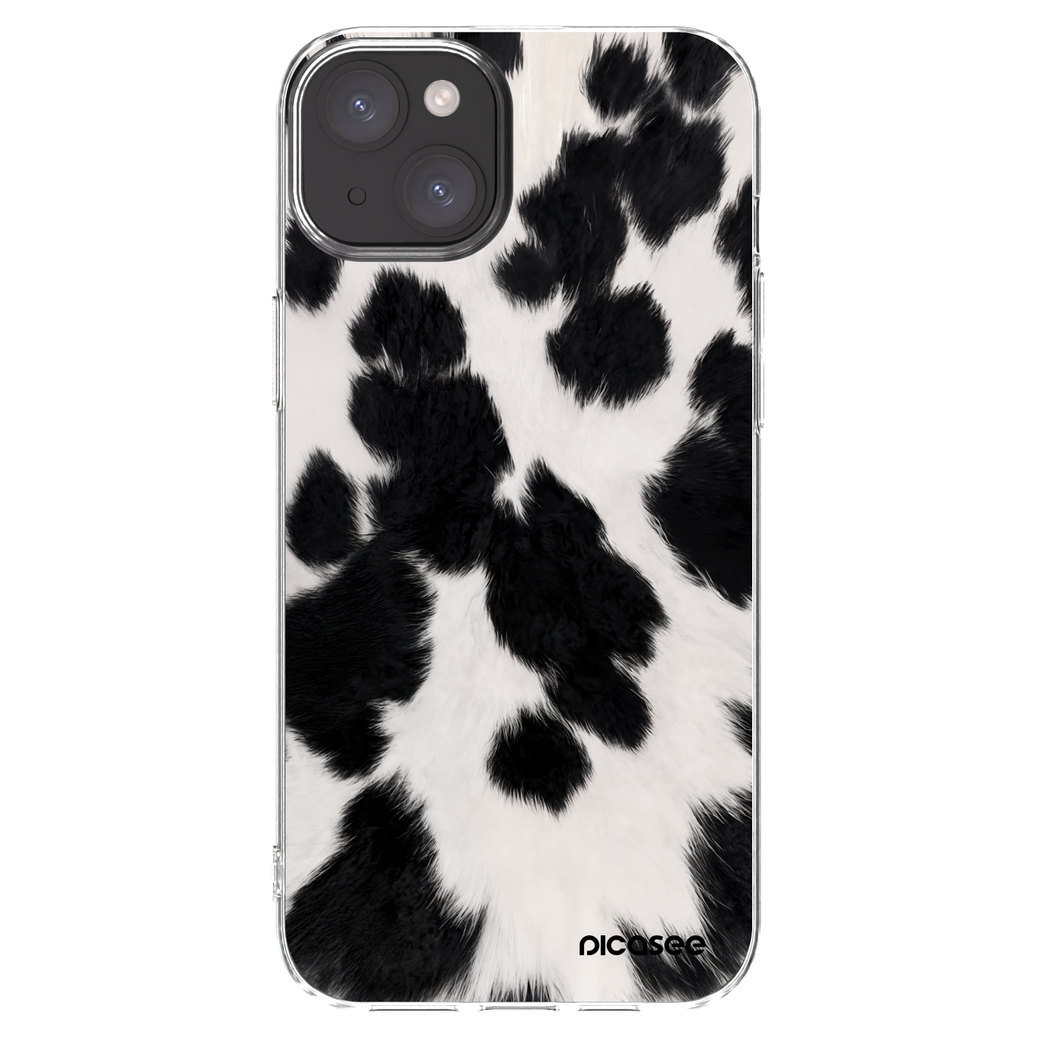 Picasee silikonska prozirna maskica za Apple iPhone 15 Plus - Black Moo