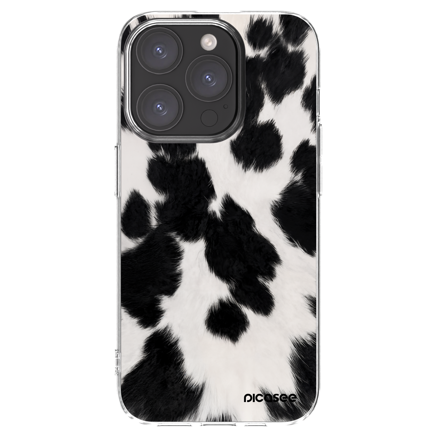 Picasee silikonska prozirna maskica za Apple iPhone 15 Pro - Black Moo