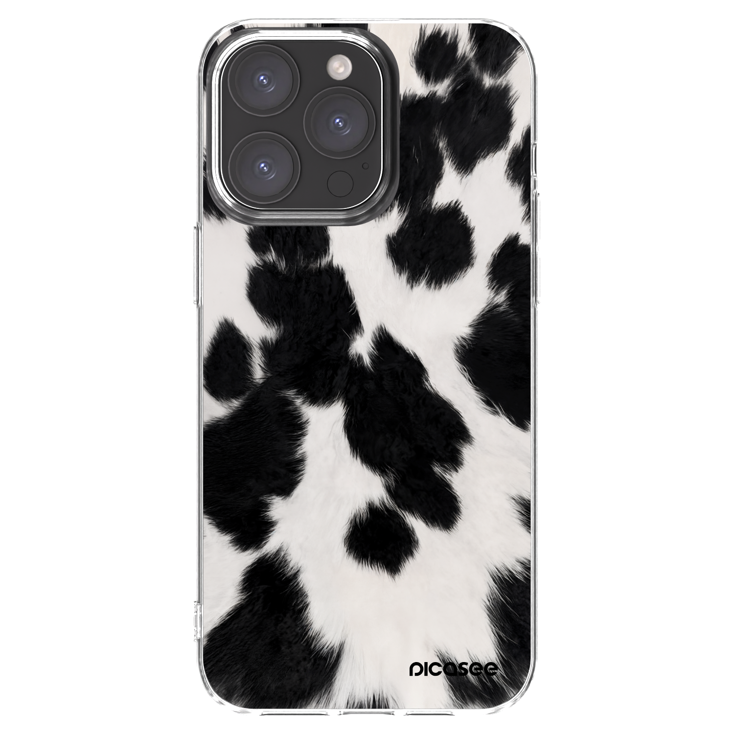 Picasee silikonska prozirna maskica za Apple iPhone 15 Pro Max - Black Moo