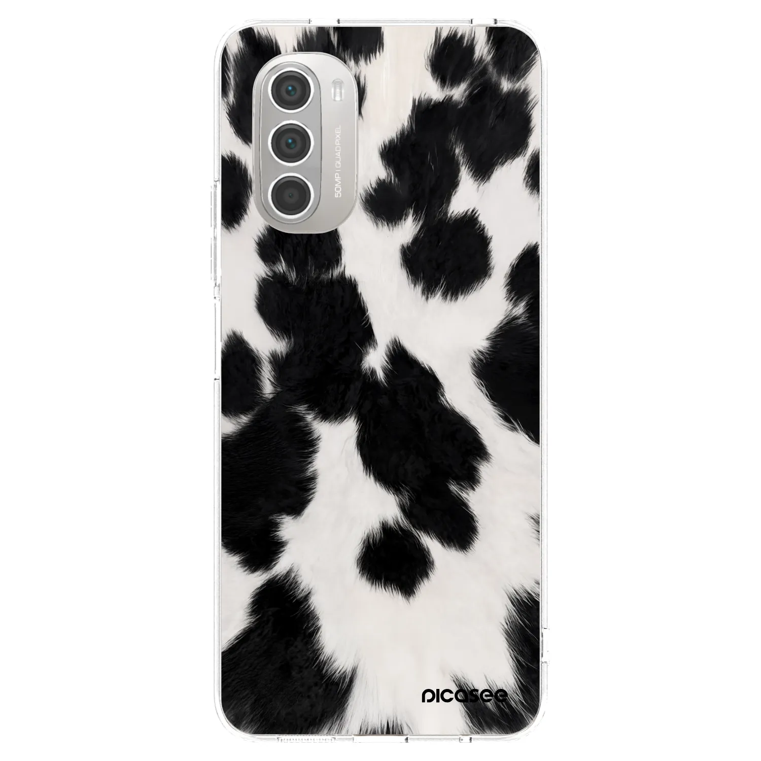Picasee silikonska prozirna maskica za Motorola Moto G51 - Black Moo
