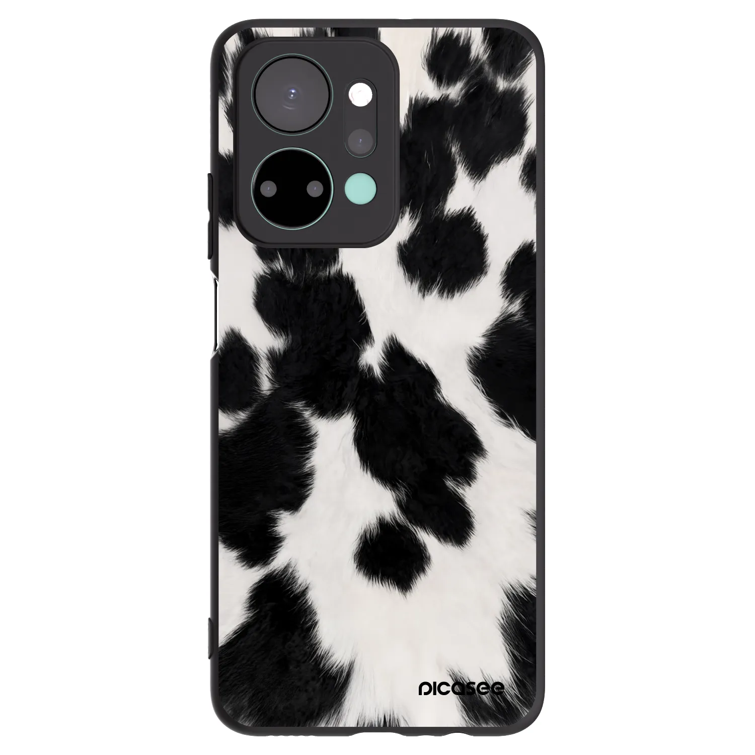 Picasee crna silikonska maskica za Honor X7a - Black Moo