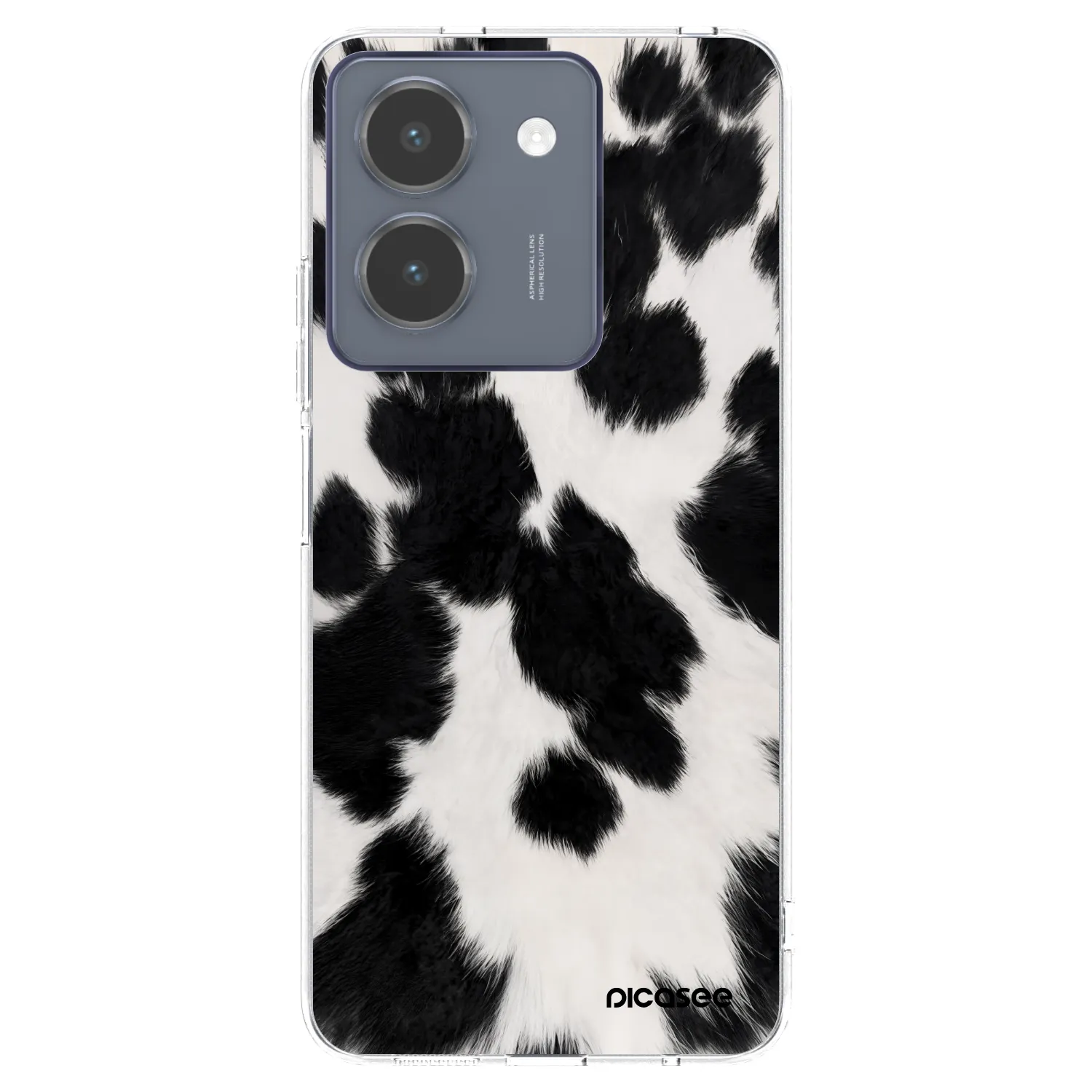 Picasee silikonska prozirna maskica za Vivo Y36 4G - Black Moo