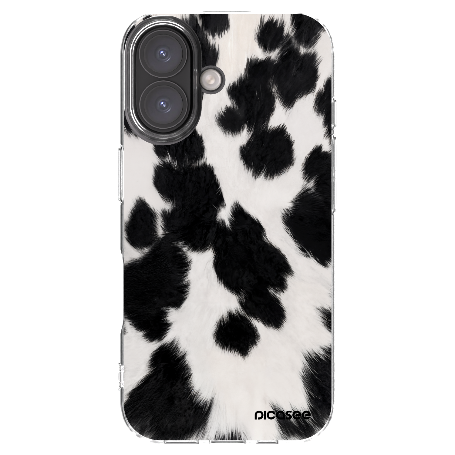 Picasee silikonska prozirna maskica za Apple iPhone 16 - Black Moo