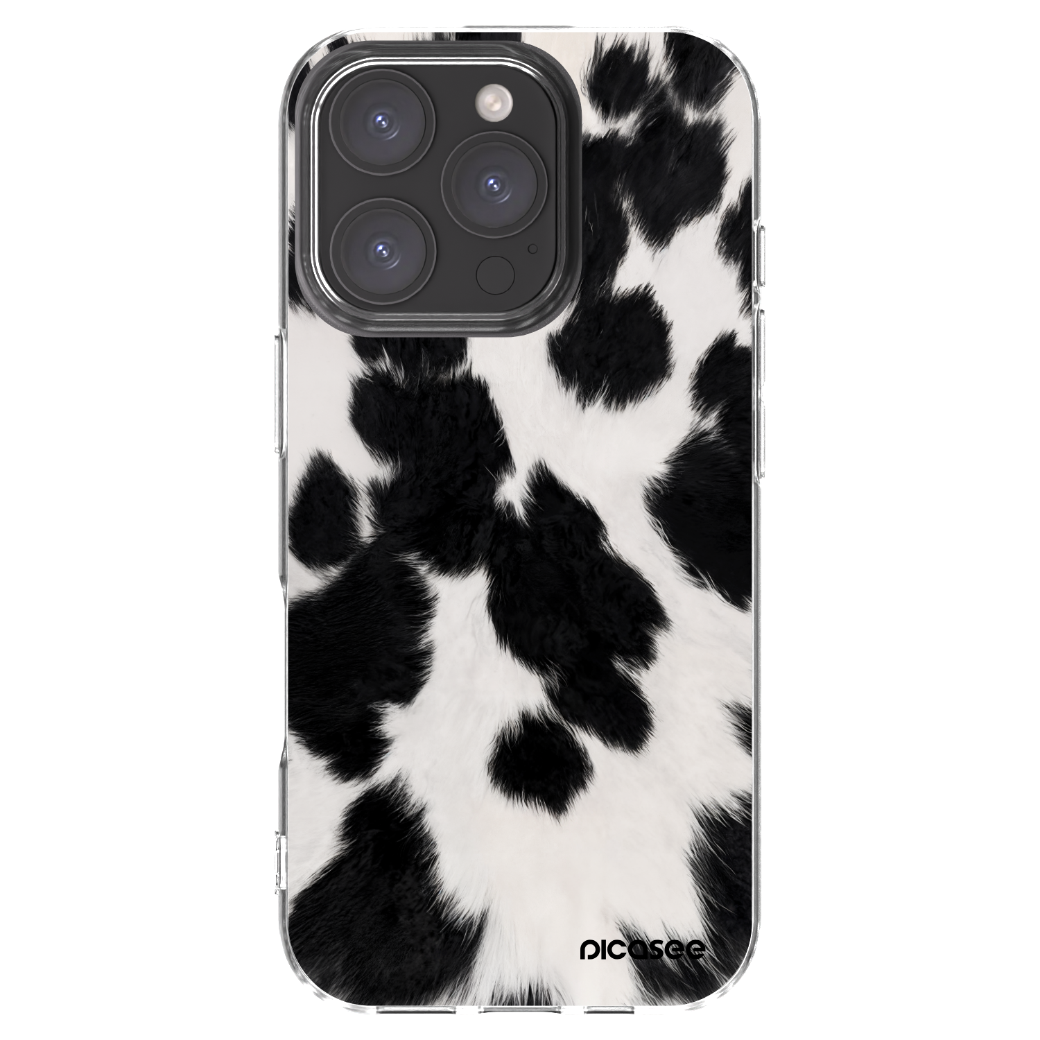 Picasee silikonska prozirna maskica za Apple iPhone 16 Pro - Black Moo