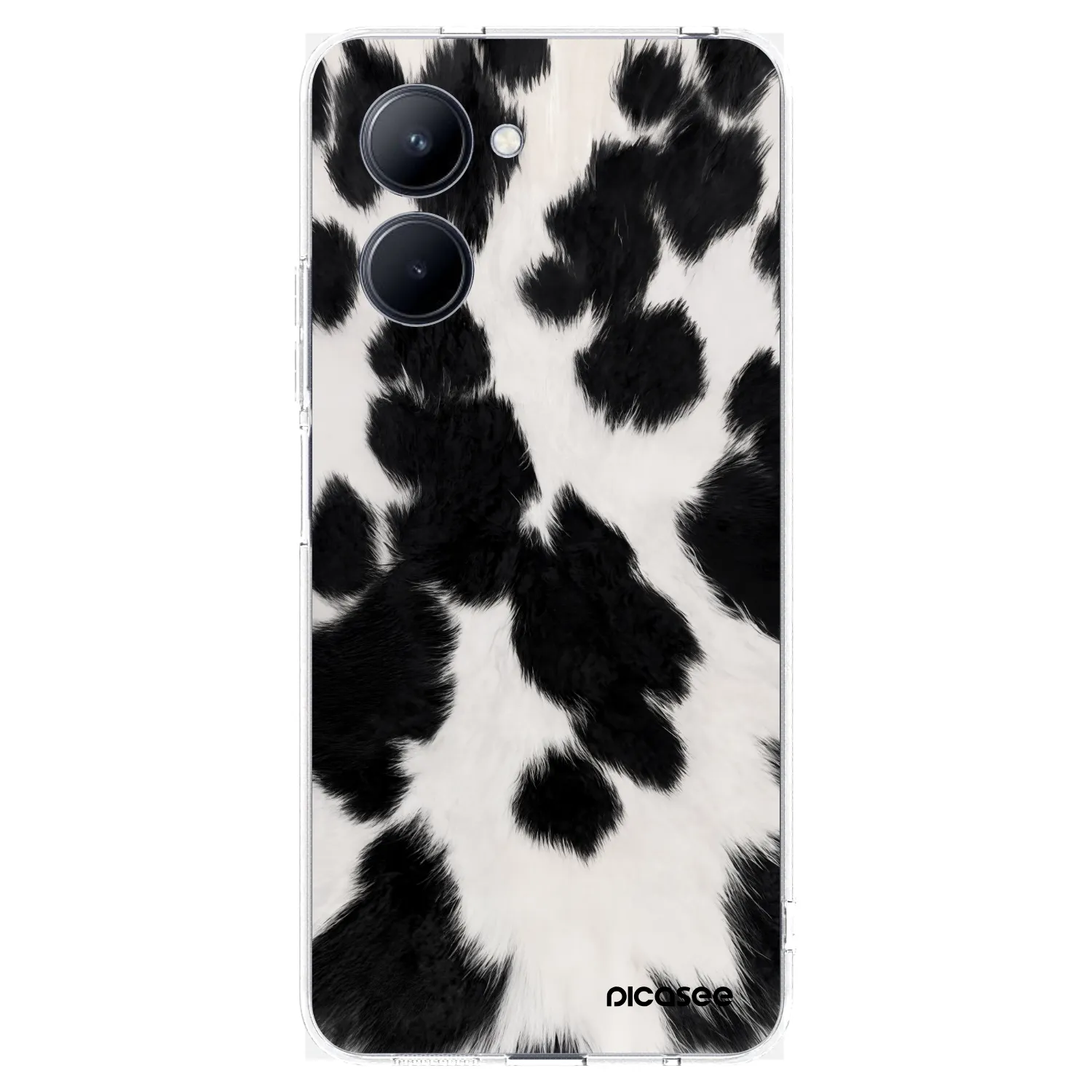 Picasee silikonska prozirna maskica za Realme C33 (2023) - Black Moo