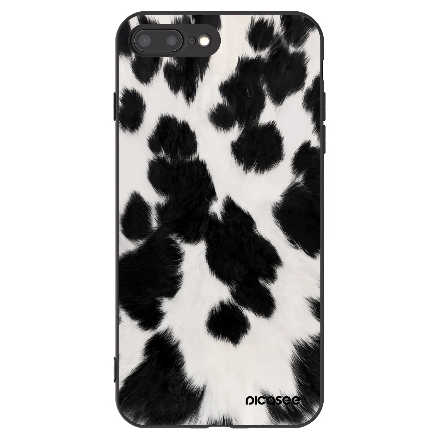 Picasee crna silikonska maskica za Apple iPhone 7 Plus - Black Moo