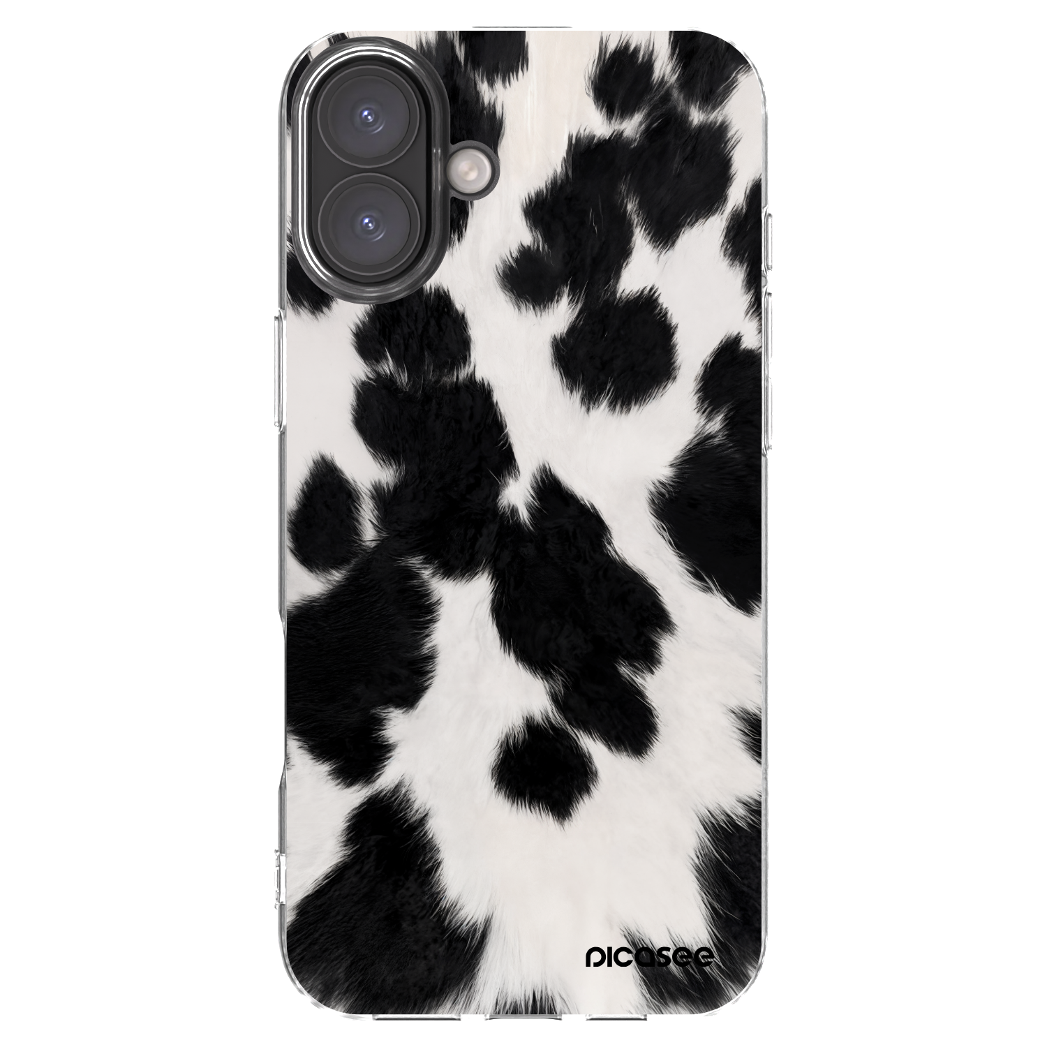 Picasee silikonska prozirna maskica za Apple iPhone 16 Plus - Black Moo