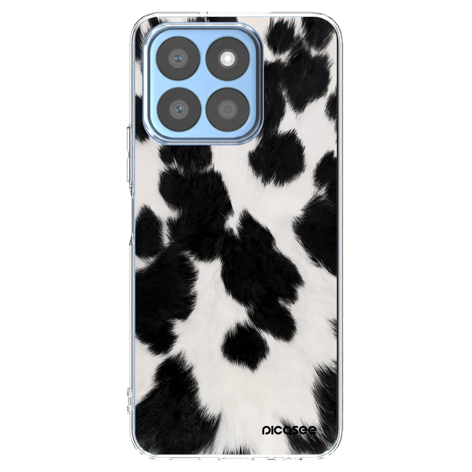 Picasee silikonska prozirna maskica za Honor X8c - Black Moo