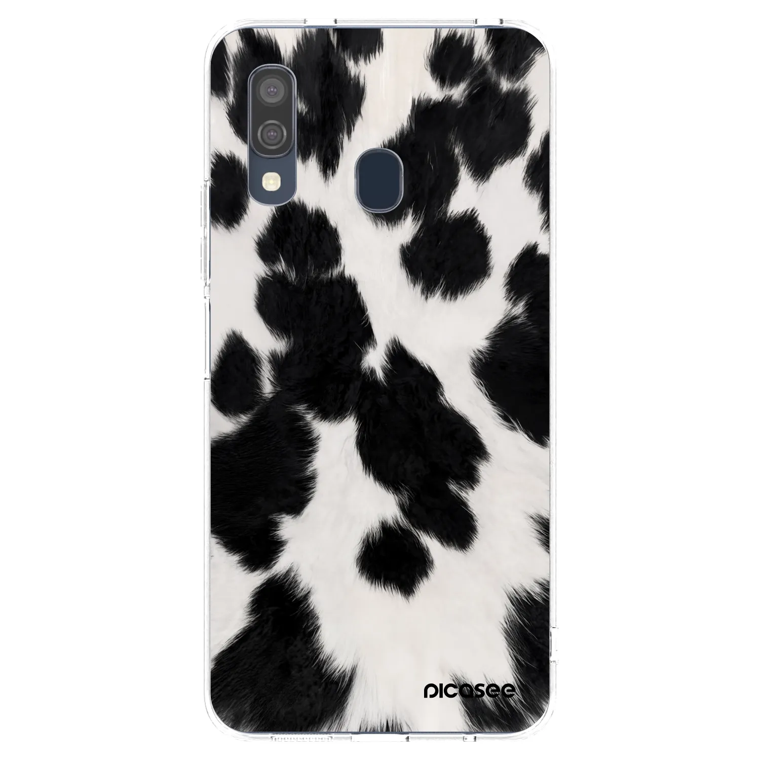 Picasee silikonska prozirna maskica za Samsung Galaxy A40 A405F - Black Moo