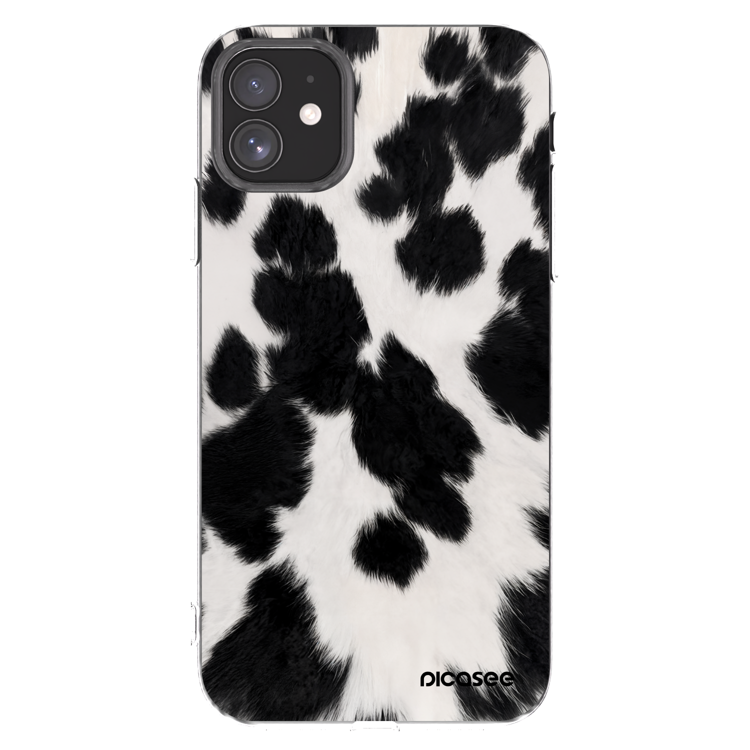 Picasee silikonska prozirna maskica za Apple iPhone 11 - Black Moo