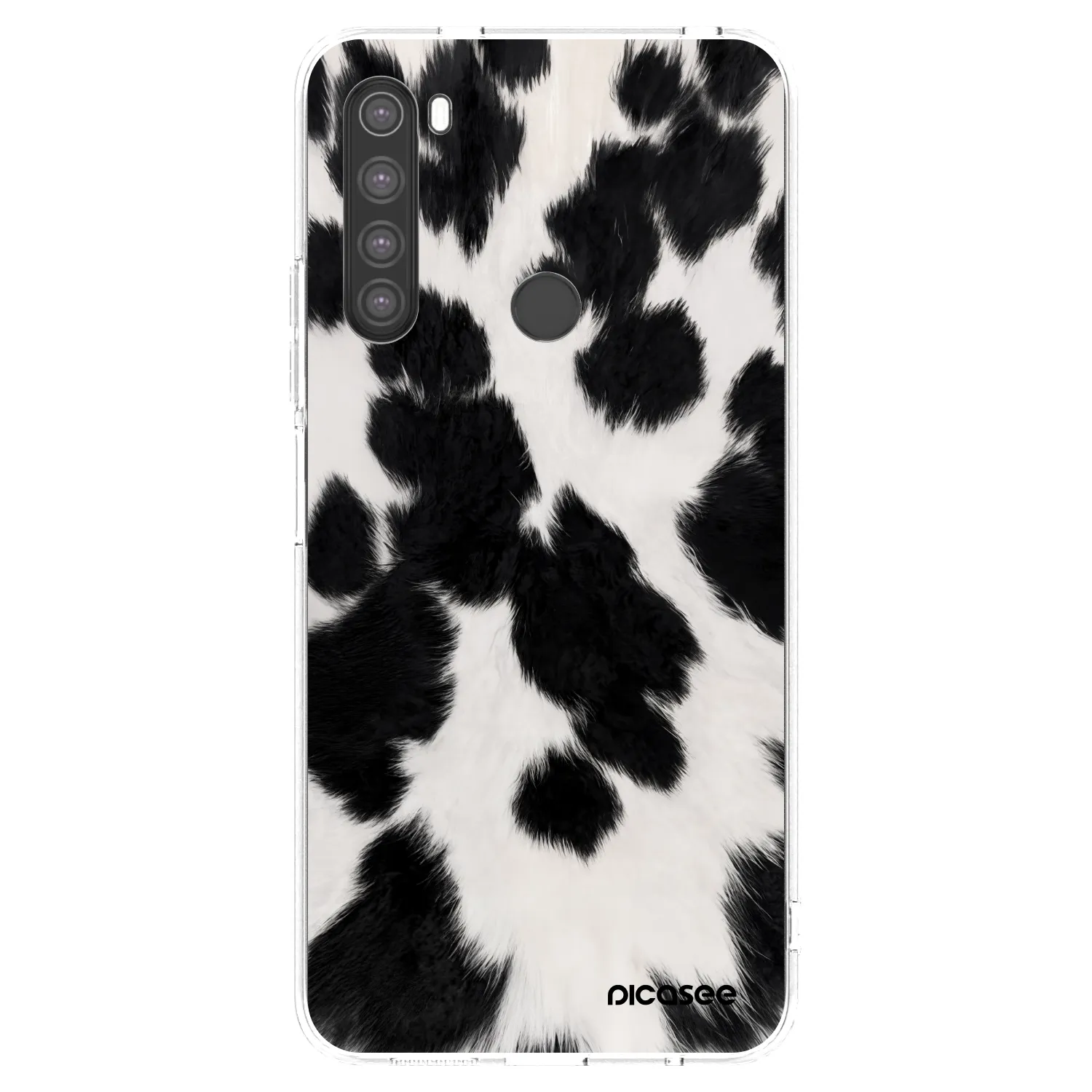 Picasee silikonska prozirna maskica za Xiaomi Redmi Note 8 - Black Moo
