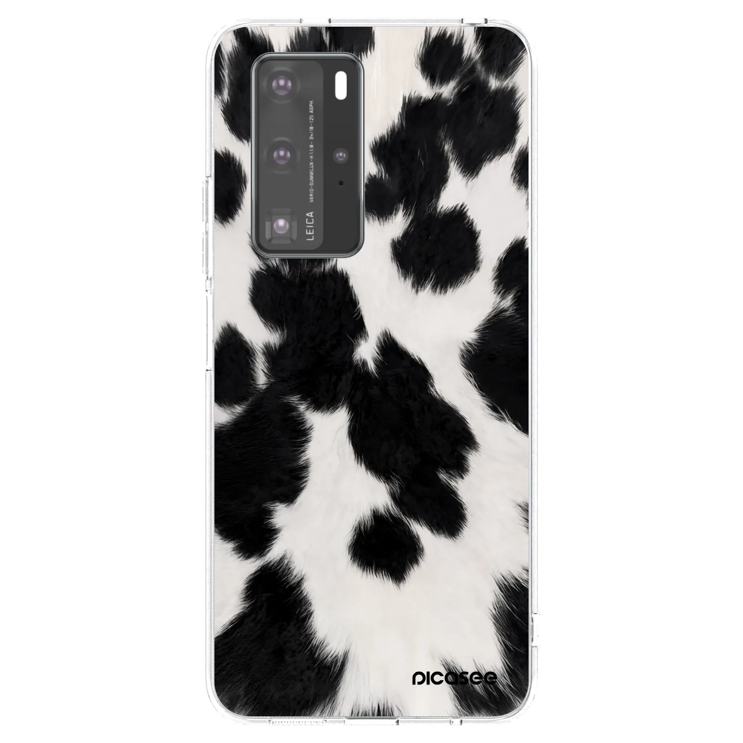 Picasee silikonska prozirna maskica za Huawei P40 Pro - Black Moo
