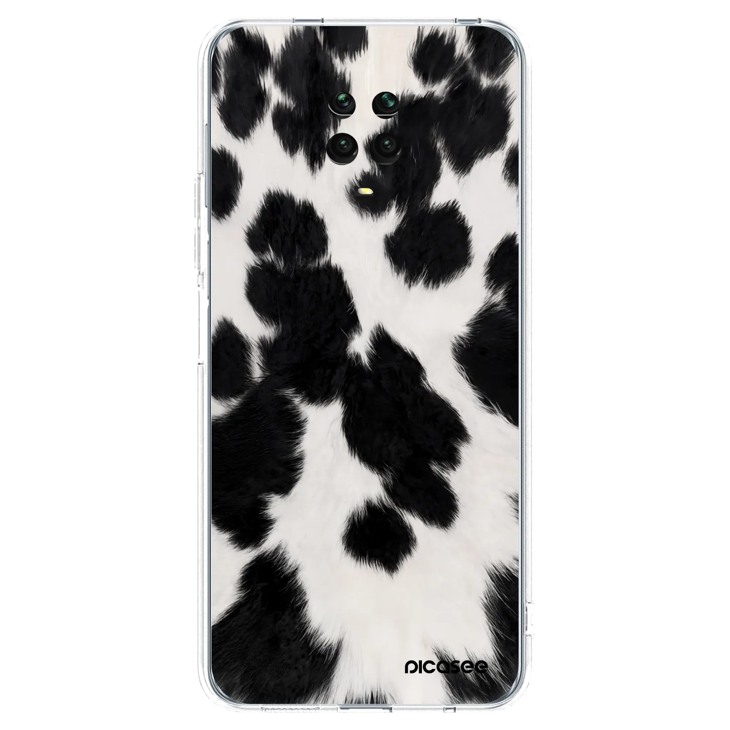 Picasee silikonska prozirna maskica za Xiaomi Redmi Note 9 Pro - Black Moo