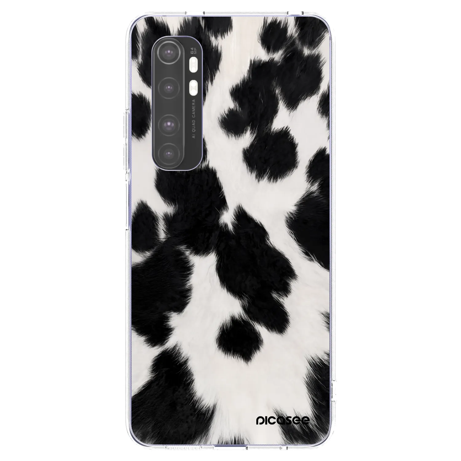 Picasee silikonska prozirna maskica za Xiaomi Mi Note 10 Lite - Black Moo