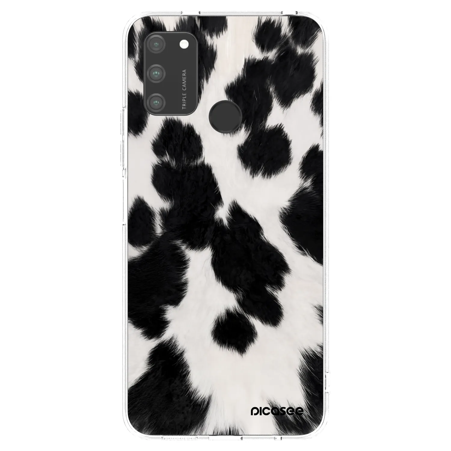 Picasee silikonska prozirna maskica za Honor 9A - Black Moo