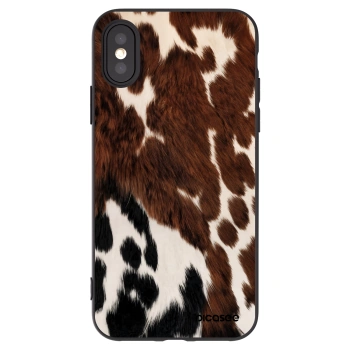 Picasee crna silikonska maskica za Apple iPhone X/XS - Rust