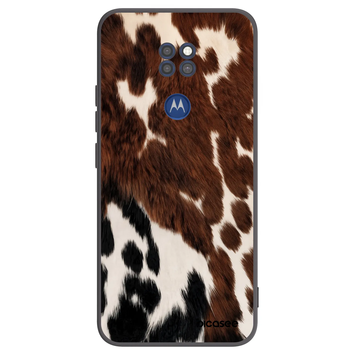 Picasee crna silikonska maskica za Motorola Moto G9 Play - Rust