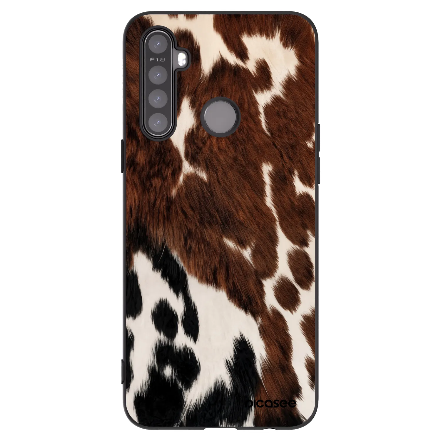 Picasee crna silikonska maskica za Realme 6i - Rust