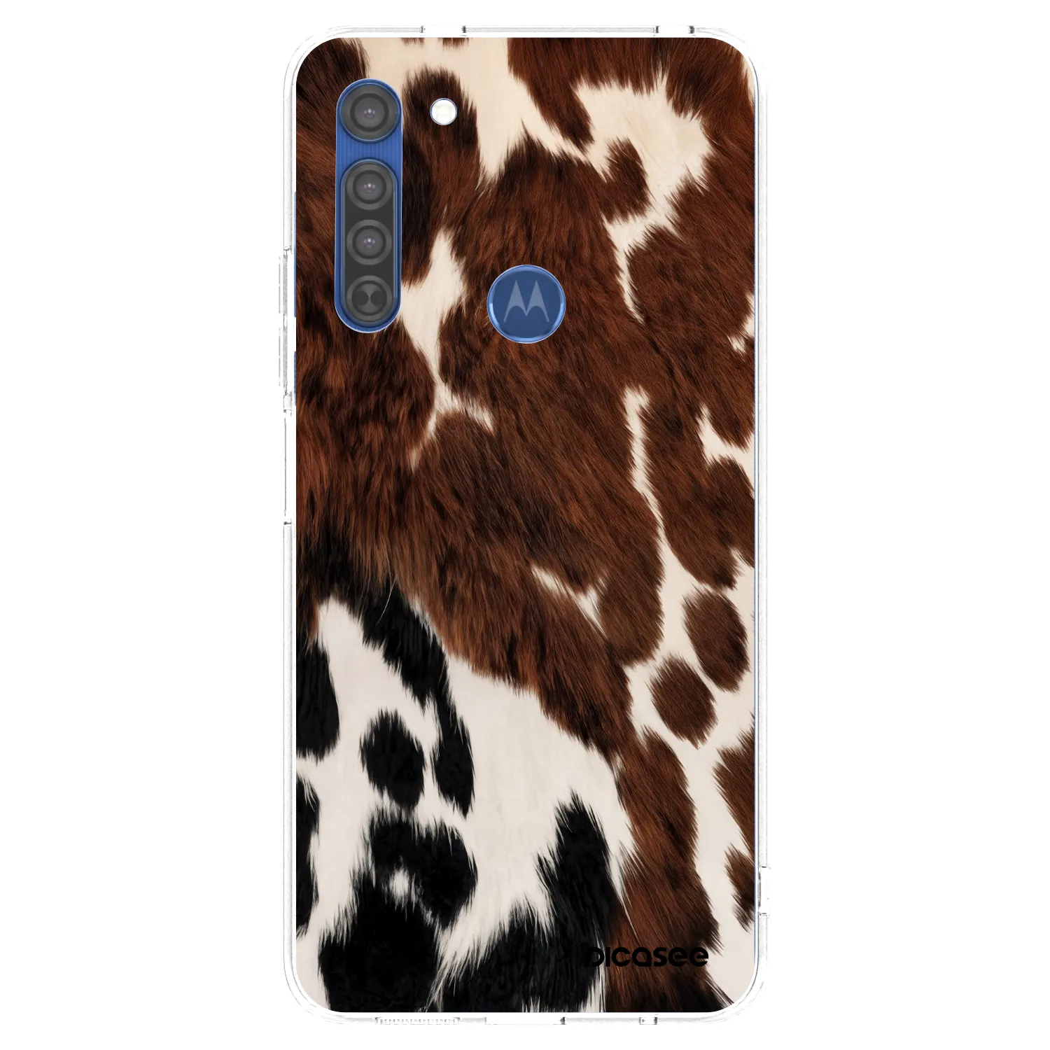 Picasee silikonska prozirna maskica za Motorola Moto G8 - Rust