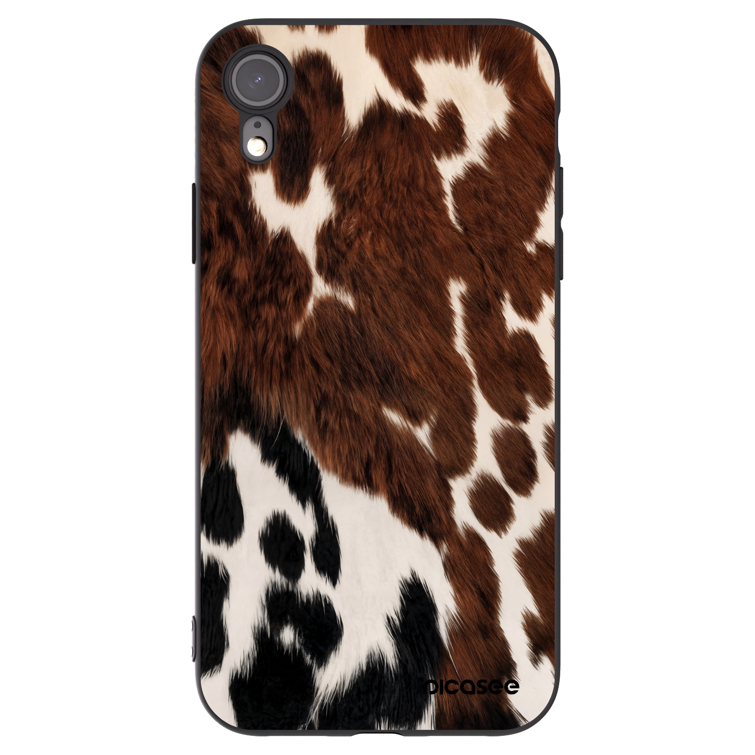 Picasee crna silikonska maskica za Apple iPhone XR - Rust