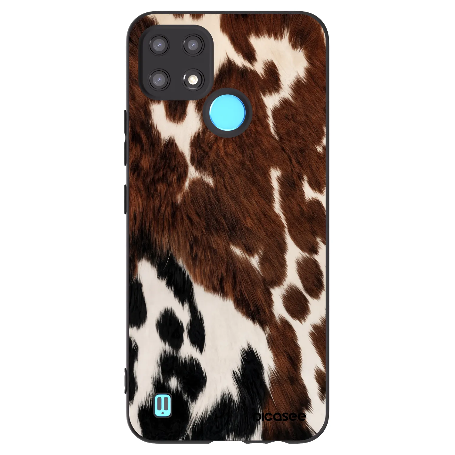 Picasee crna silikonska maskica za Realme C21 - Rust