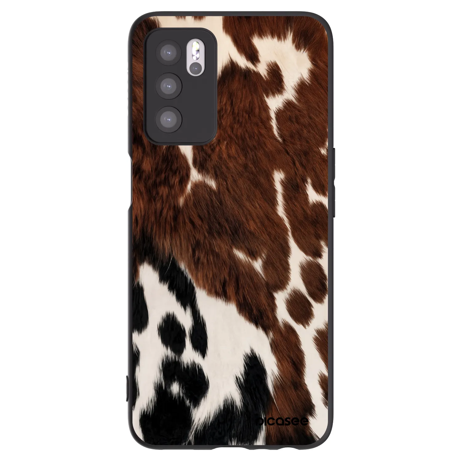 Picasee crna silikonska maskica za OPPO A16s - Rust