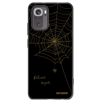 Picasee crna silikonska maskica za Xiaomi Redmi Note 10S - Delicate danger