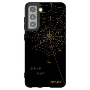 Picasee crna silikonska maskica za Samsung Galaxy S21 FE 5G - Delicate danger