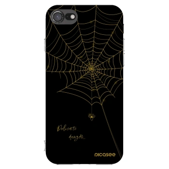 Picasee silikonska prozirna maskica za Apple iPhone SE 2020 - Delicate danger