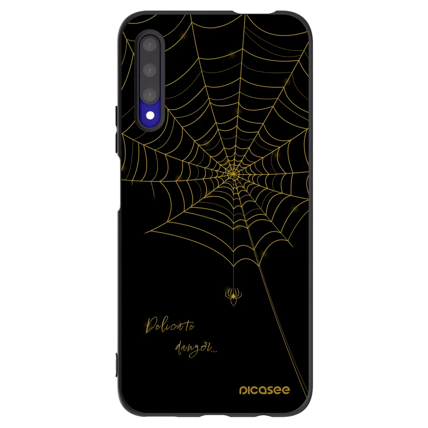 Picasee crna silikonska maskica za Honor 9X Pro - Delicate danger