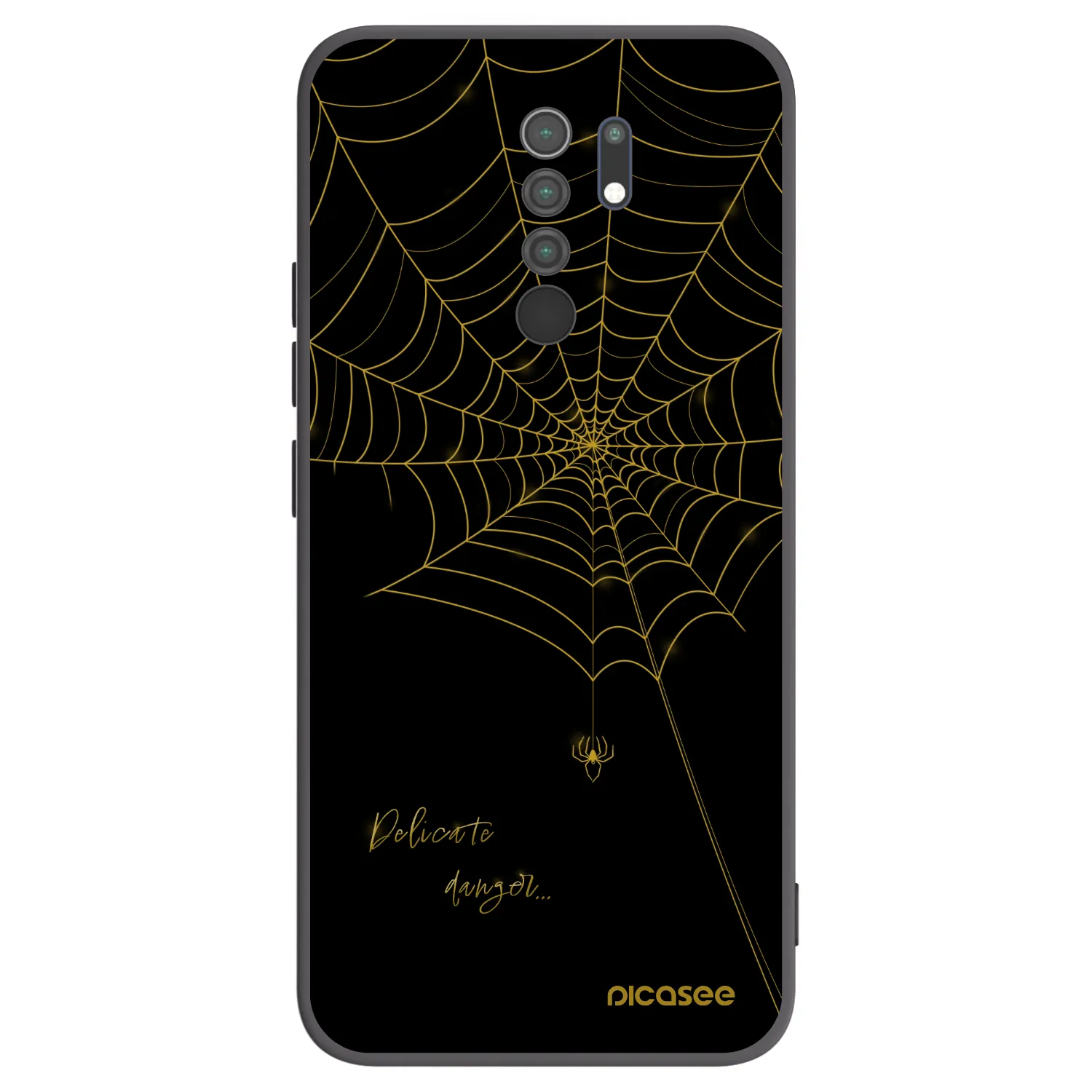 Picasee crna silikonska maskica za Xiaomi Redmi 9 - Delicate danger