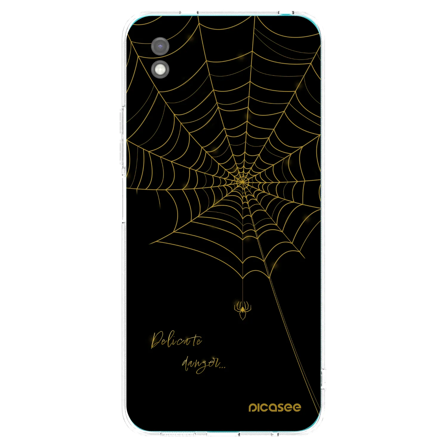 Picasee crna silikonska maskica za Xiaomi Redmi 9A - Delicate danger