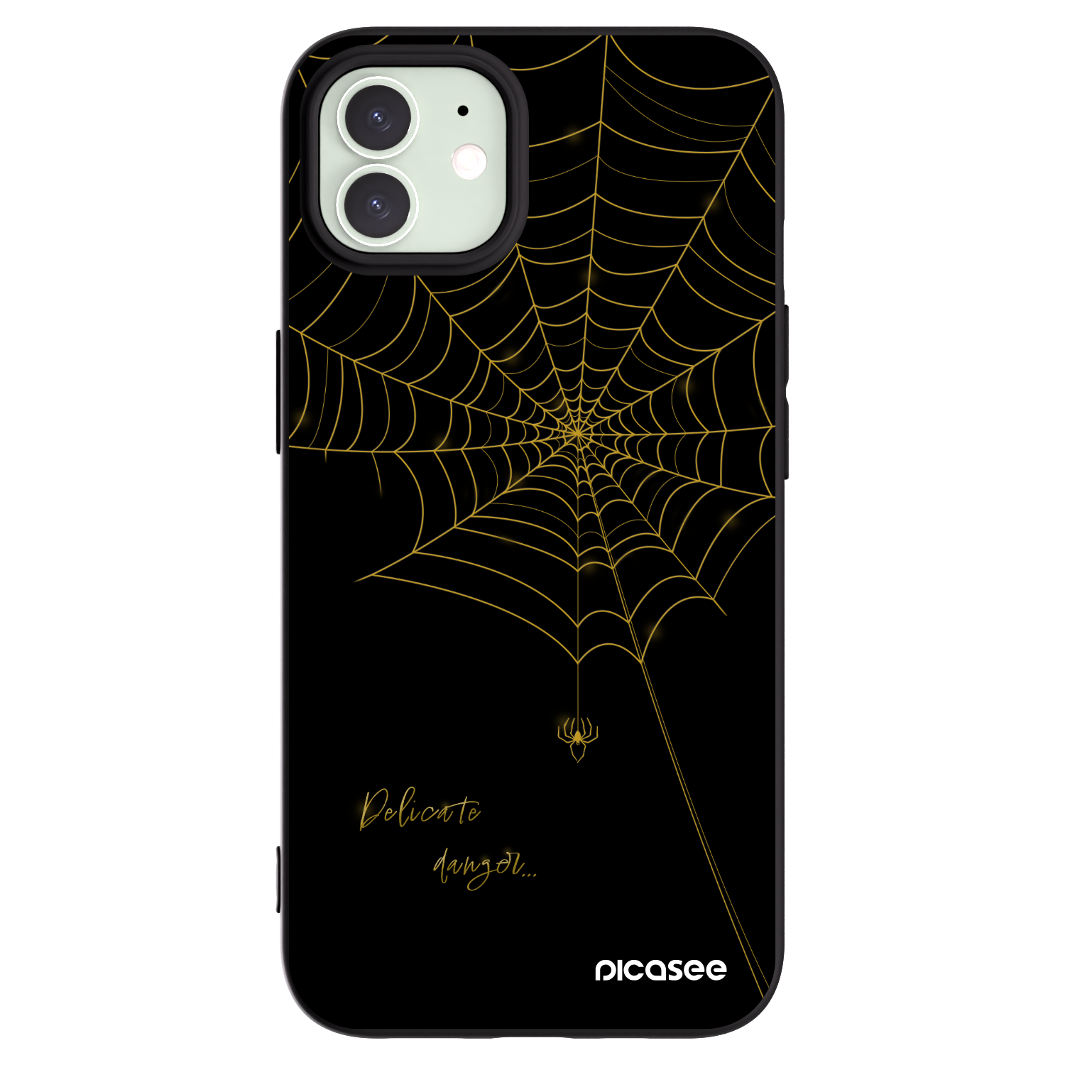 Picasee crna silikonska maskica za Apple iPhone 12 - Delicate danger