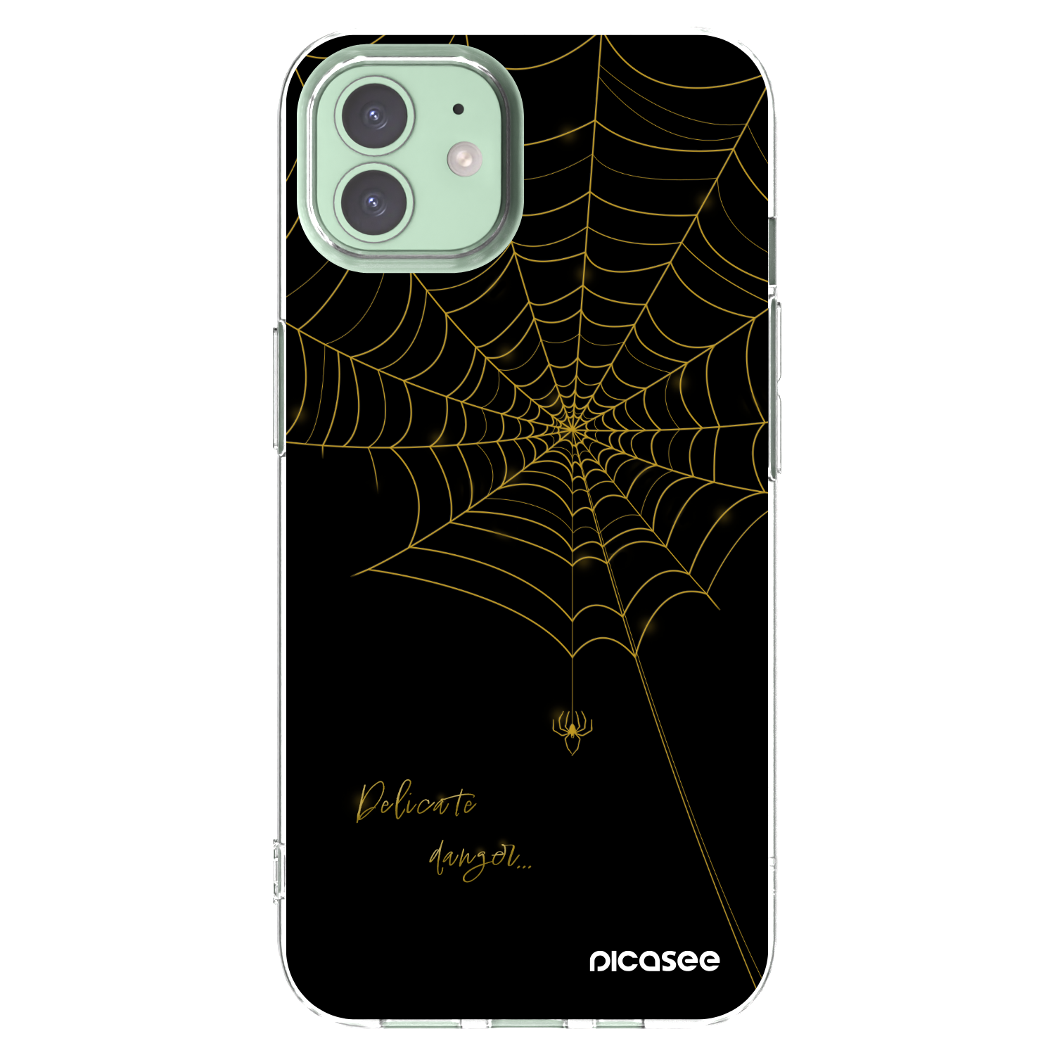 Picasee silikonska prozirna maskica za Apple iPhone 12 - Delicate danger