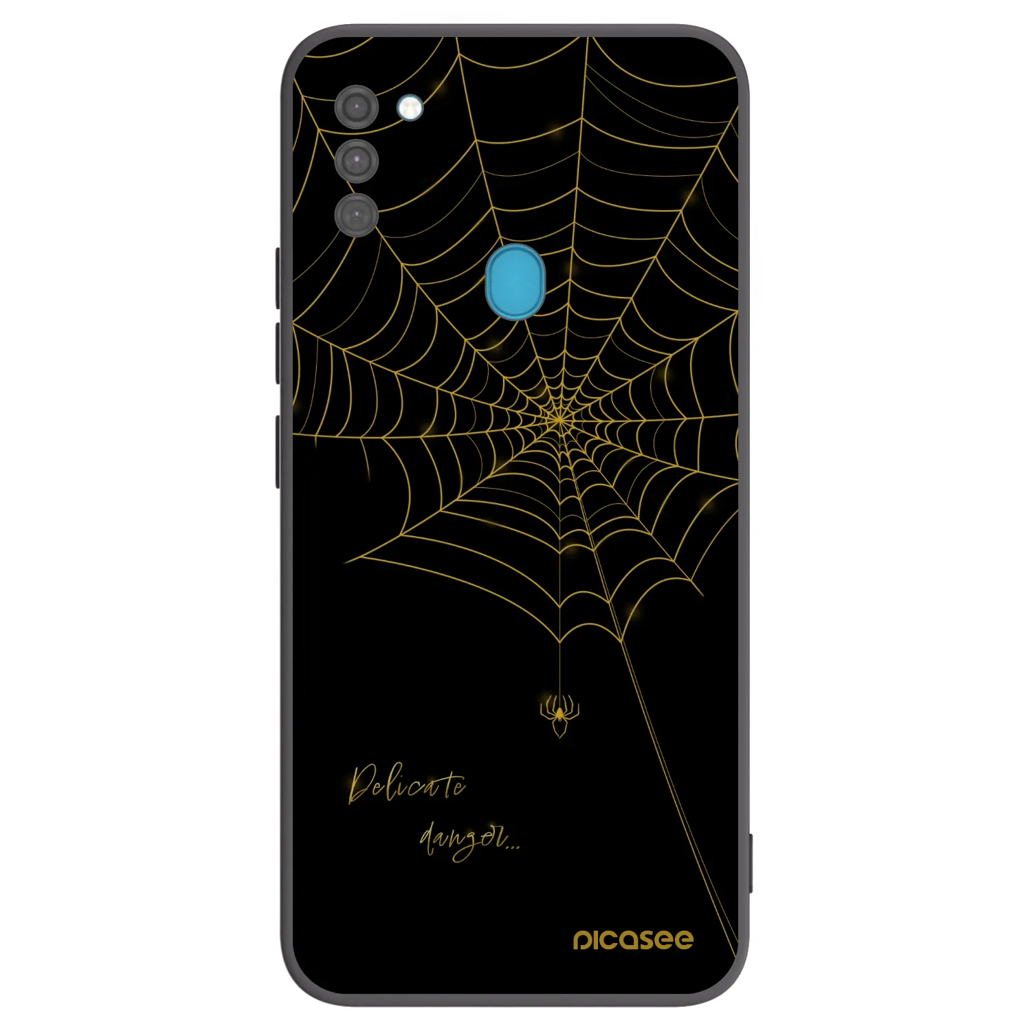 Picasee crna silikonska maskica za Samsung Galaxy M11 - Delicate danger