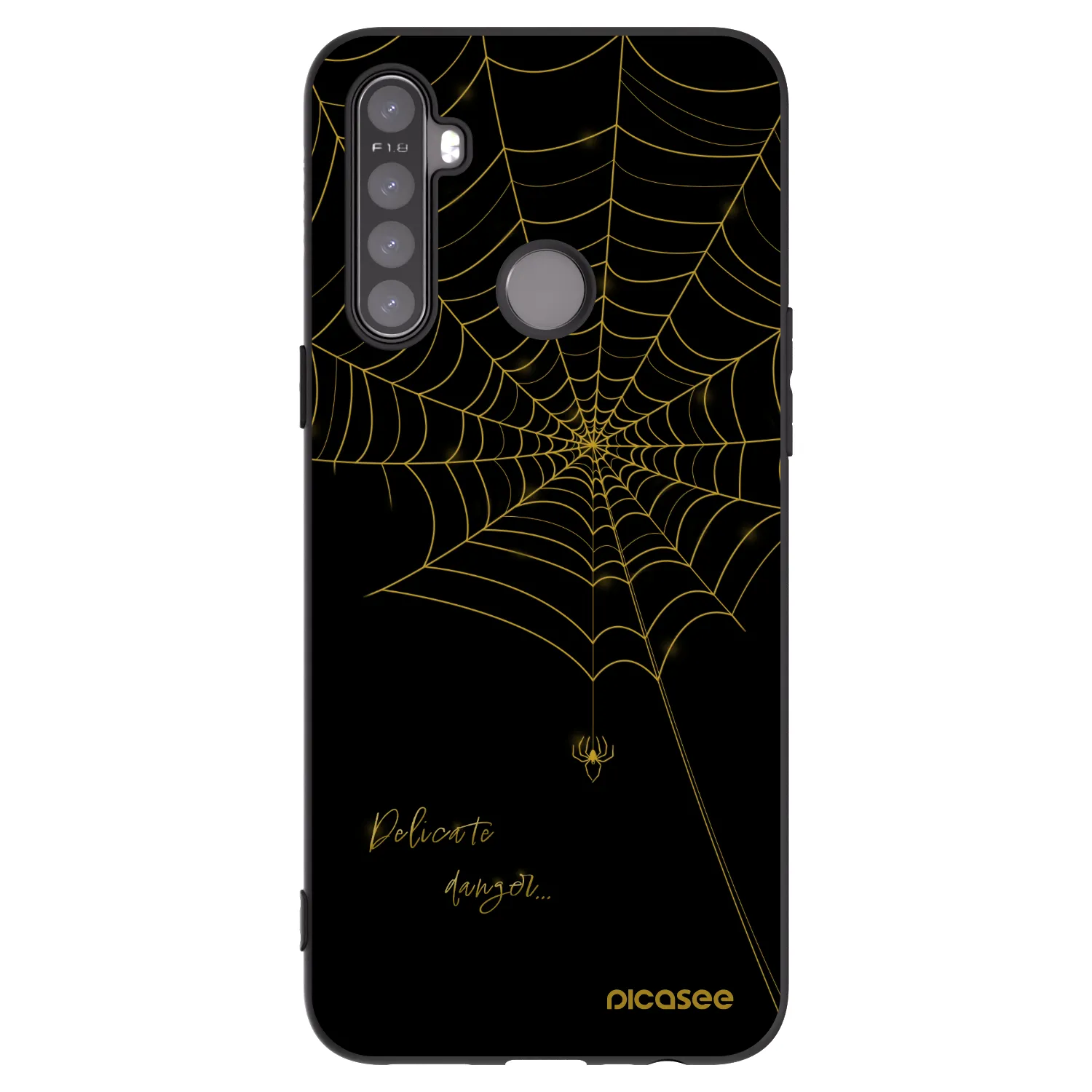 Picasee crna silikonska maskica za Realme 6i - Delicate danger