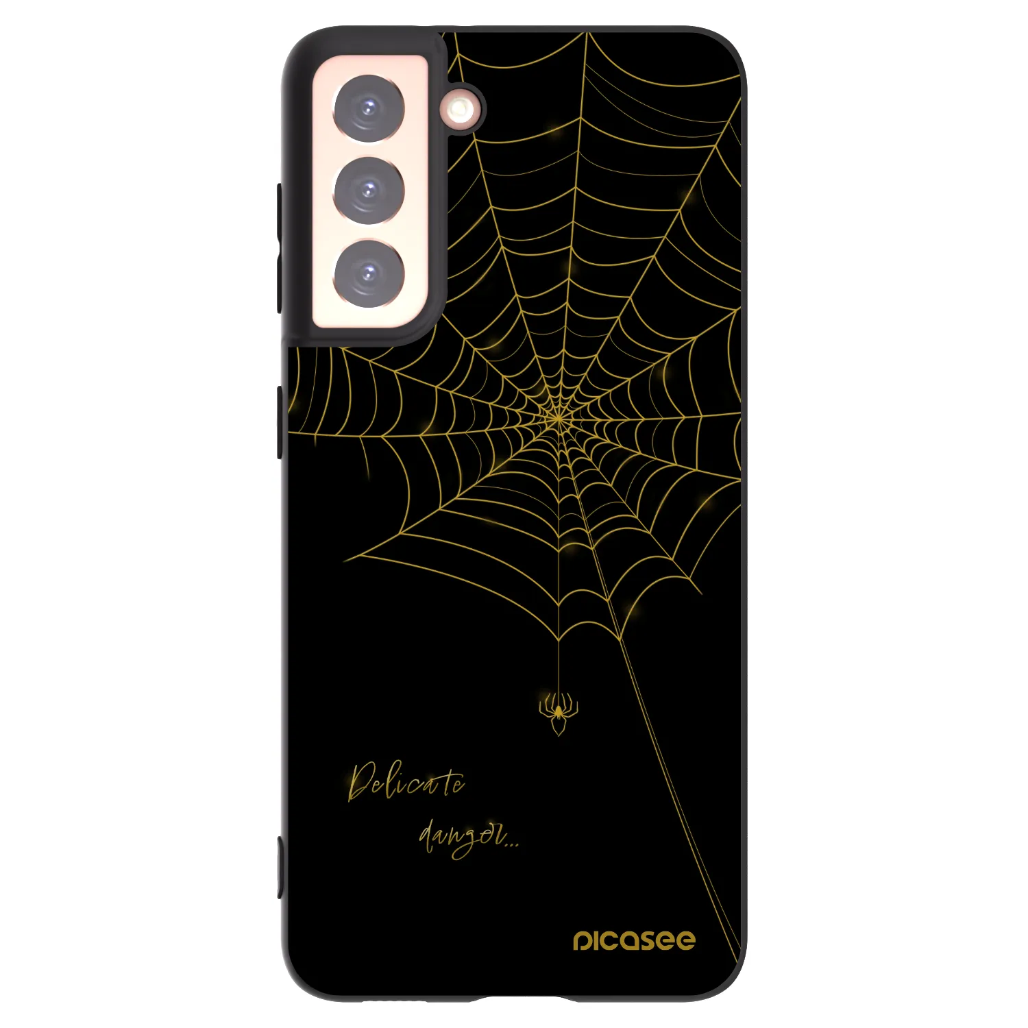 Picasee crna silikonska maskica za Samsung Galaxy S21 5G G991B - Delicate danger