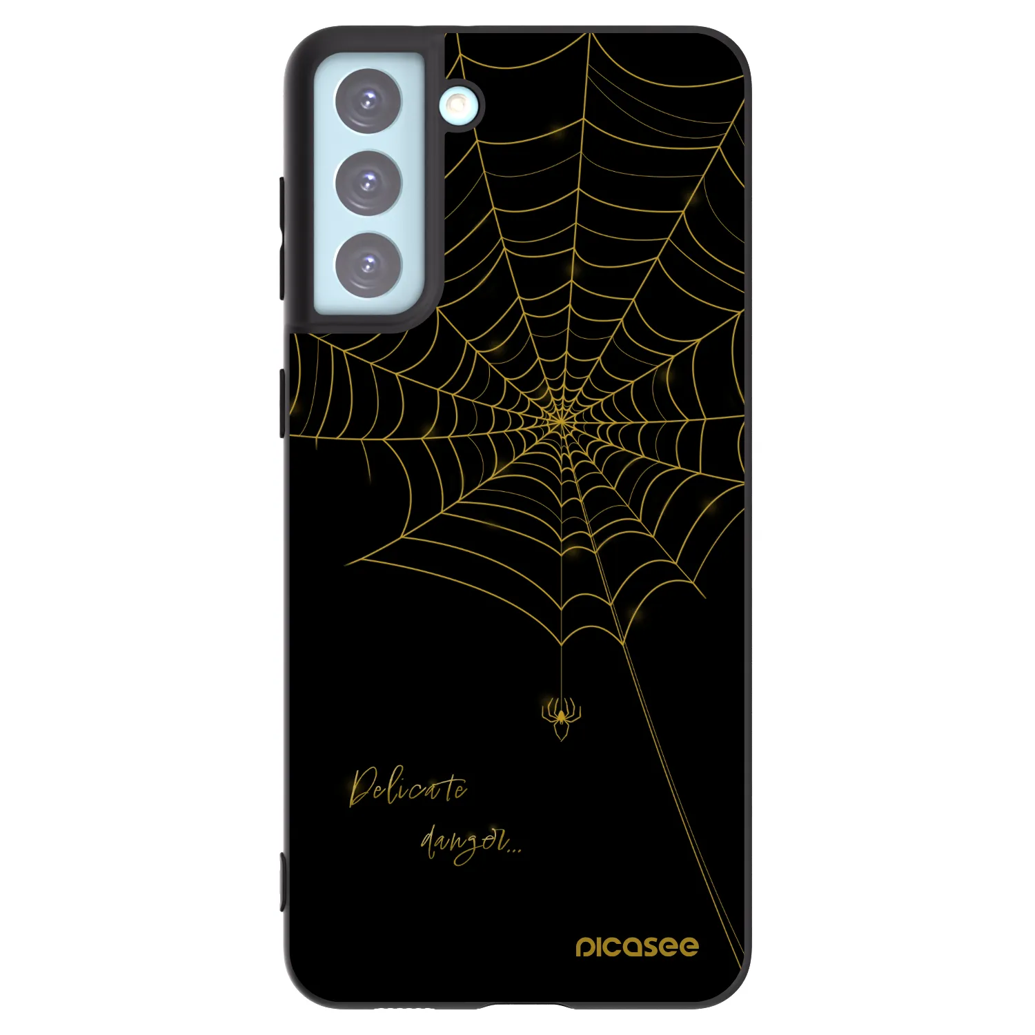 Picasee crna silikonska maskica za Samsung Galaxy S21+ 5G G996F - Delicate danger