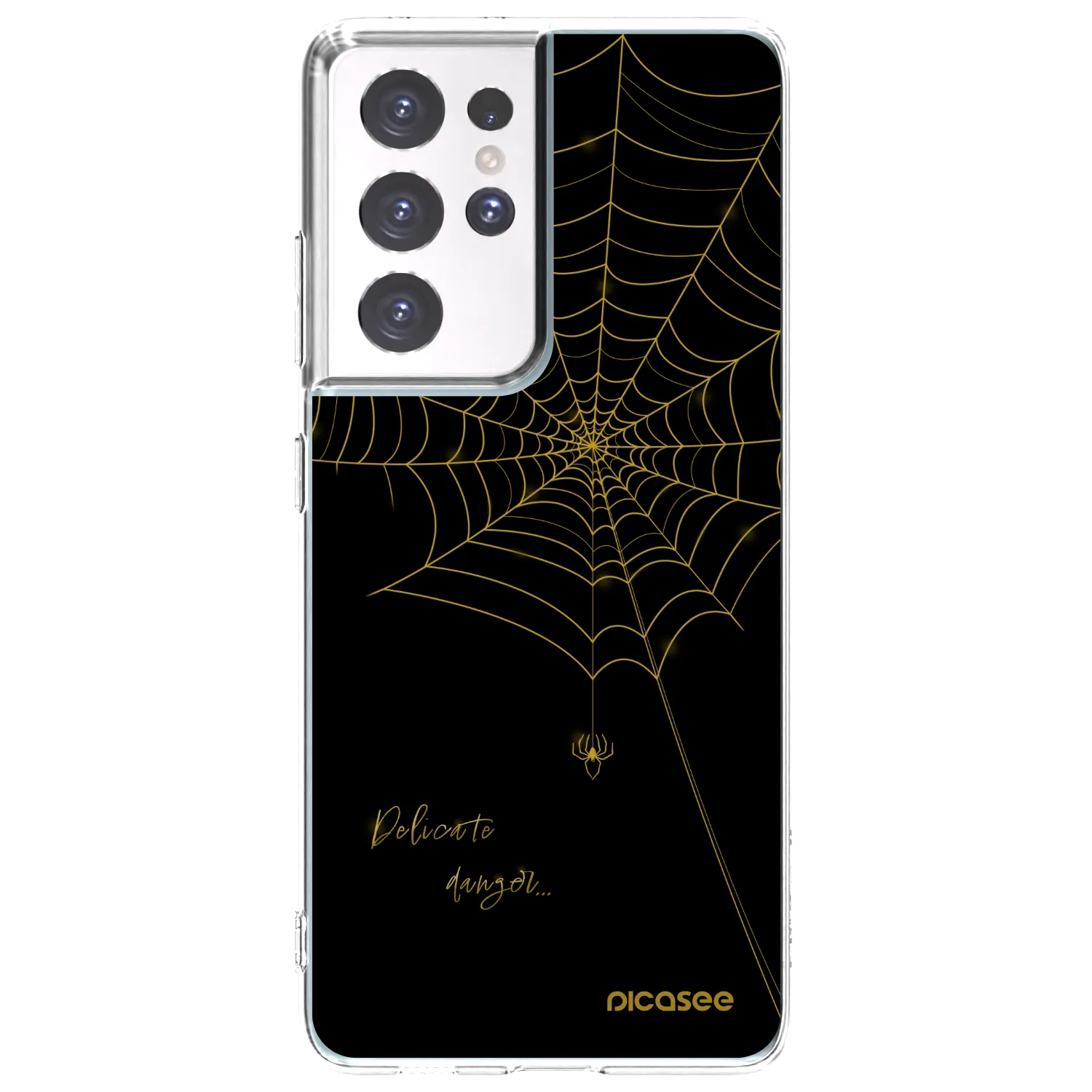 Picasee silikonska prozirna maskica za Samsung Galaxy S21 Ultra 5G G998B - Delicate danger