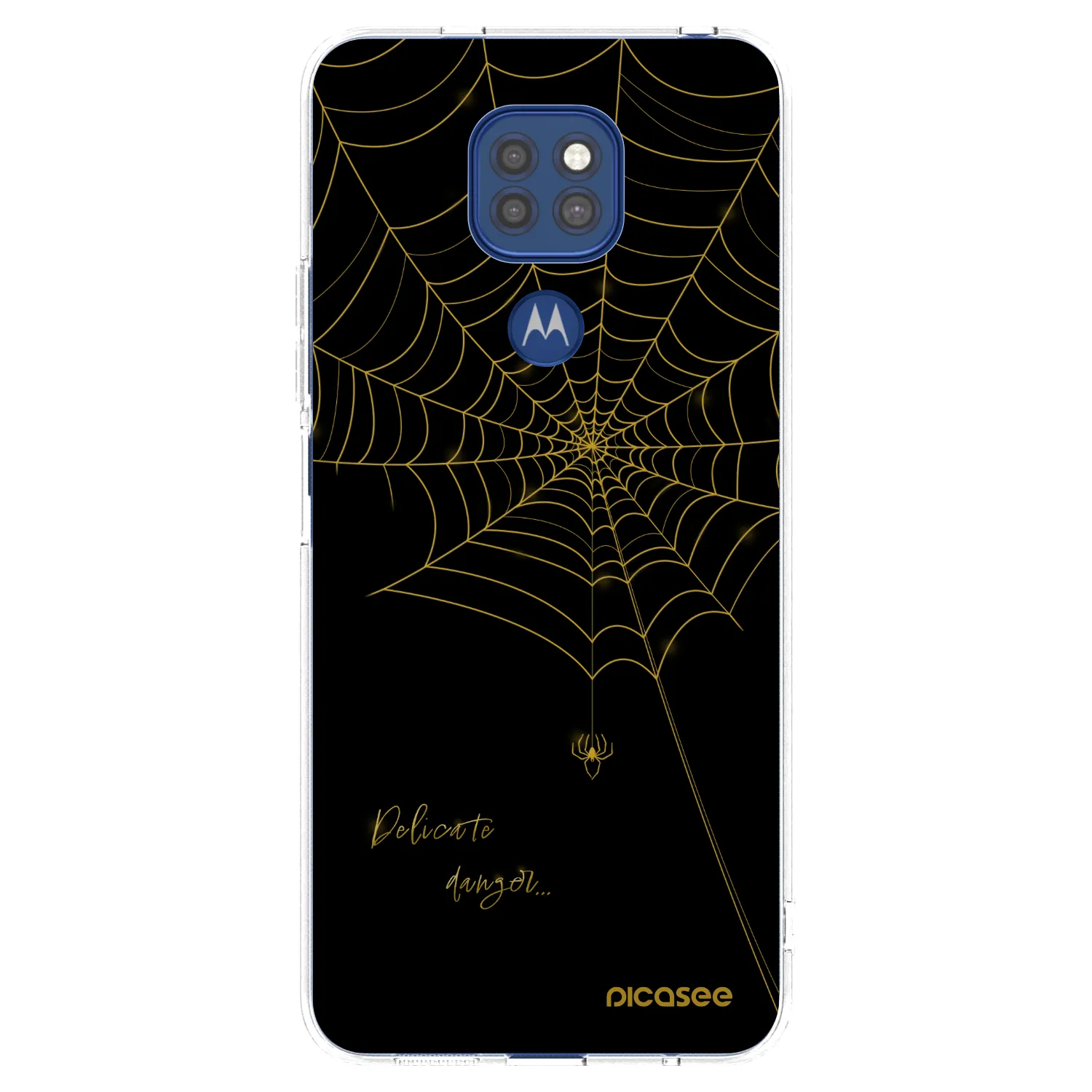 Picasee silikonska prozirna maskica za Motorola Moto G9 Play - Delicate danger