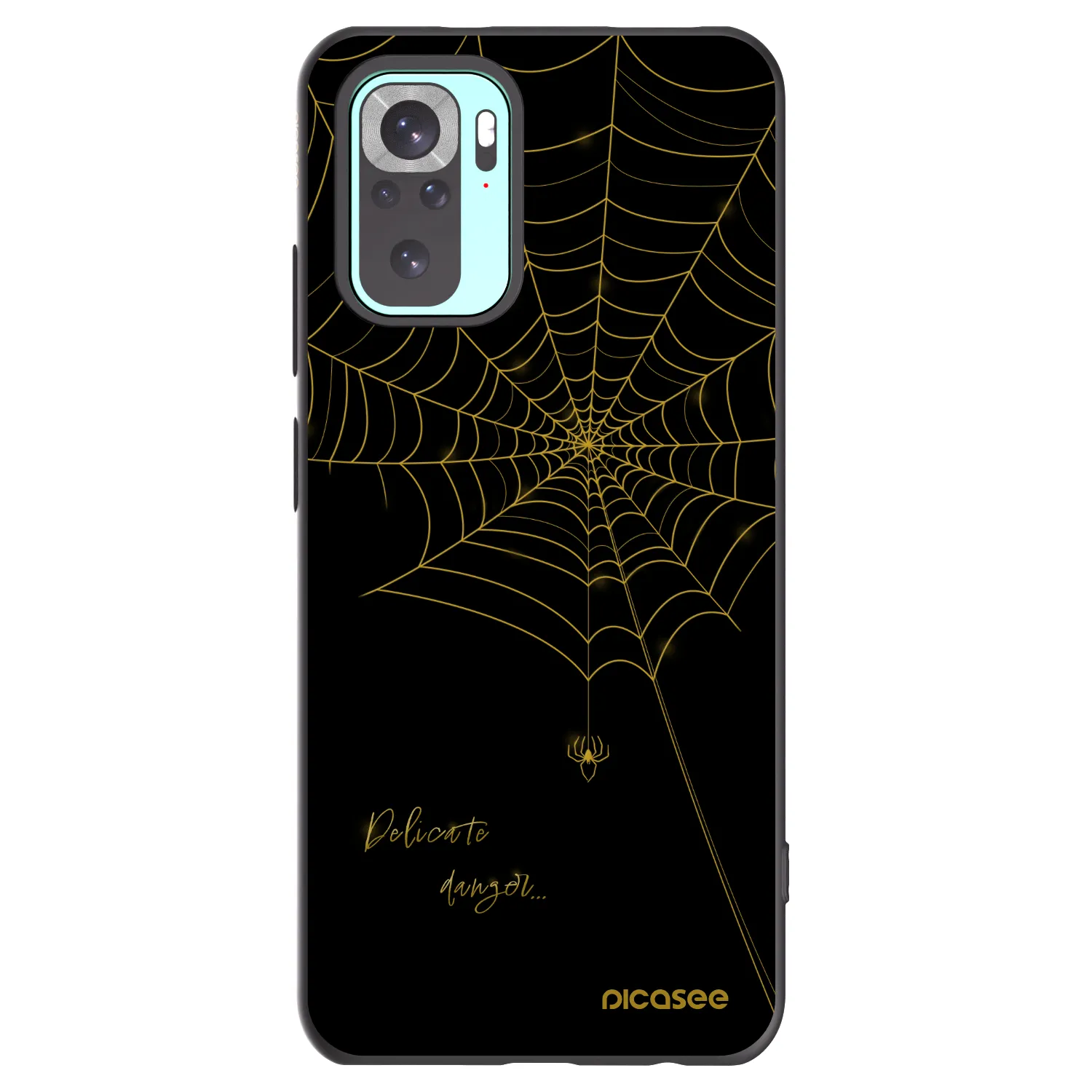 Picasee crna silikonska maskica za Xiaomi Redmi Note 10 Pro - Delicate danger